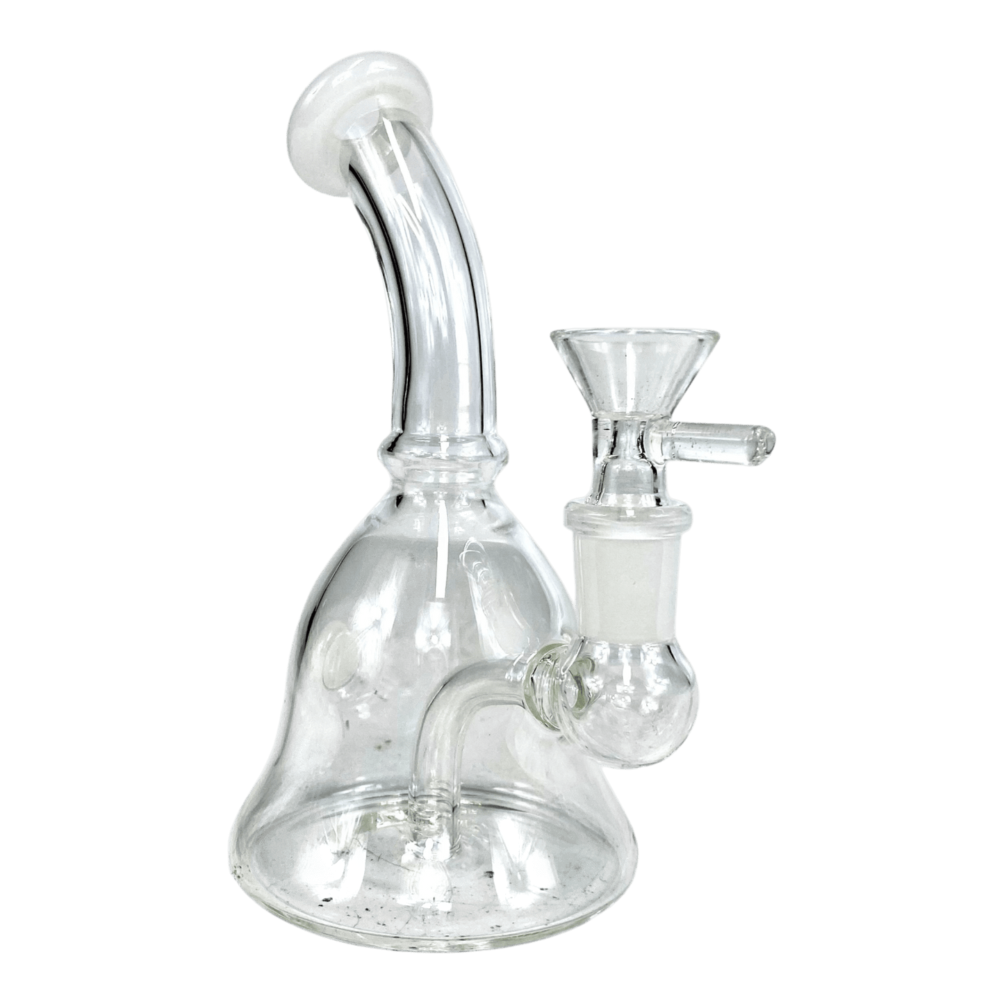 Mini Bell Bong and Dab Rig 15cm – White - The Bong Baron