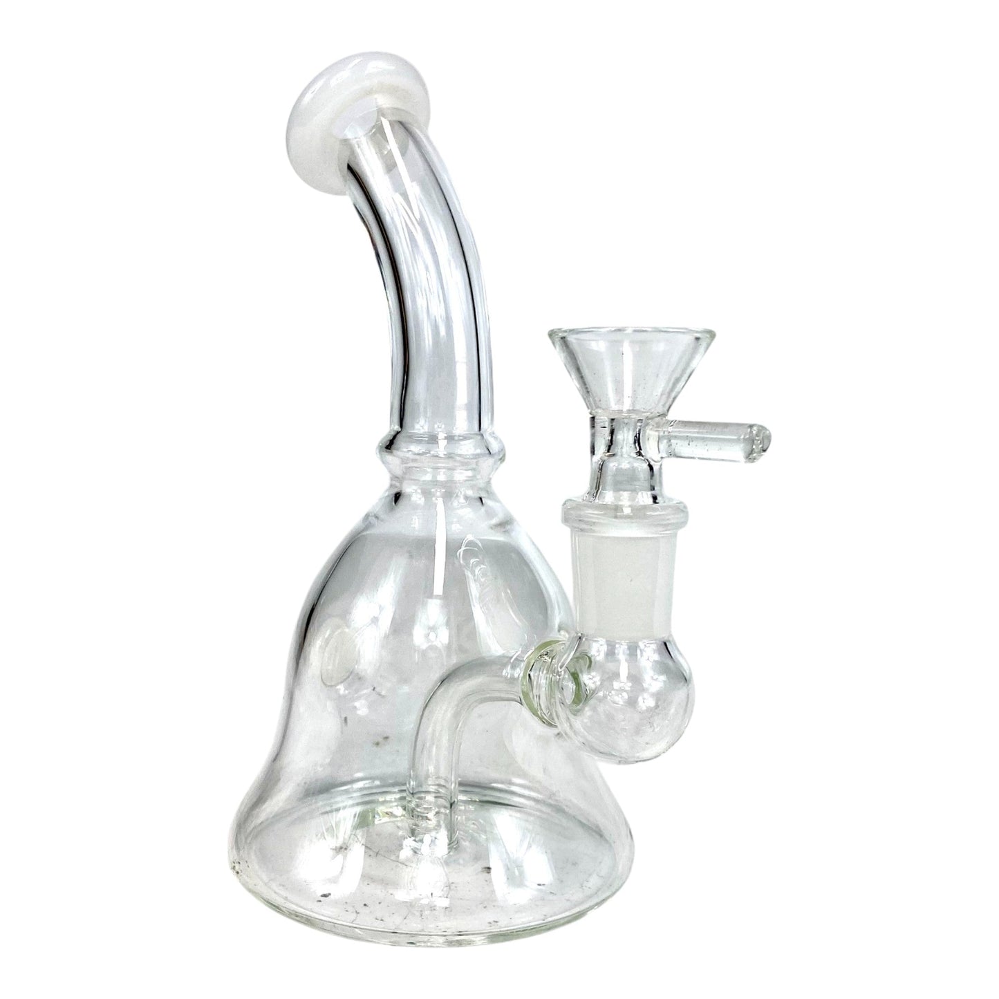 Mini Bell Bong and Dab Rig 15cm – White - The Bong Baron