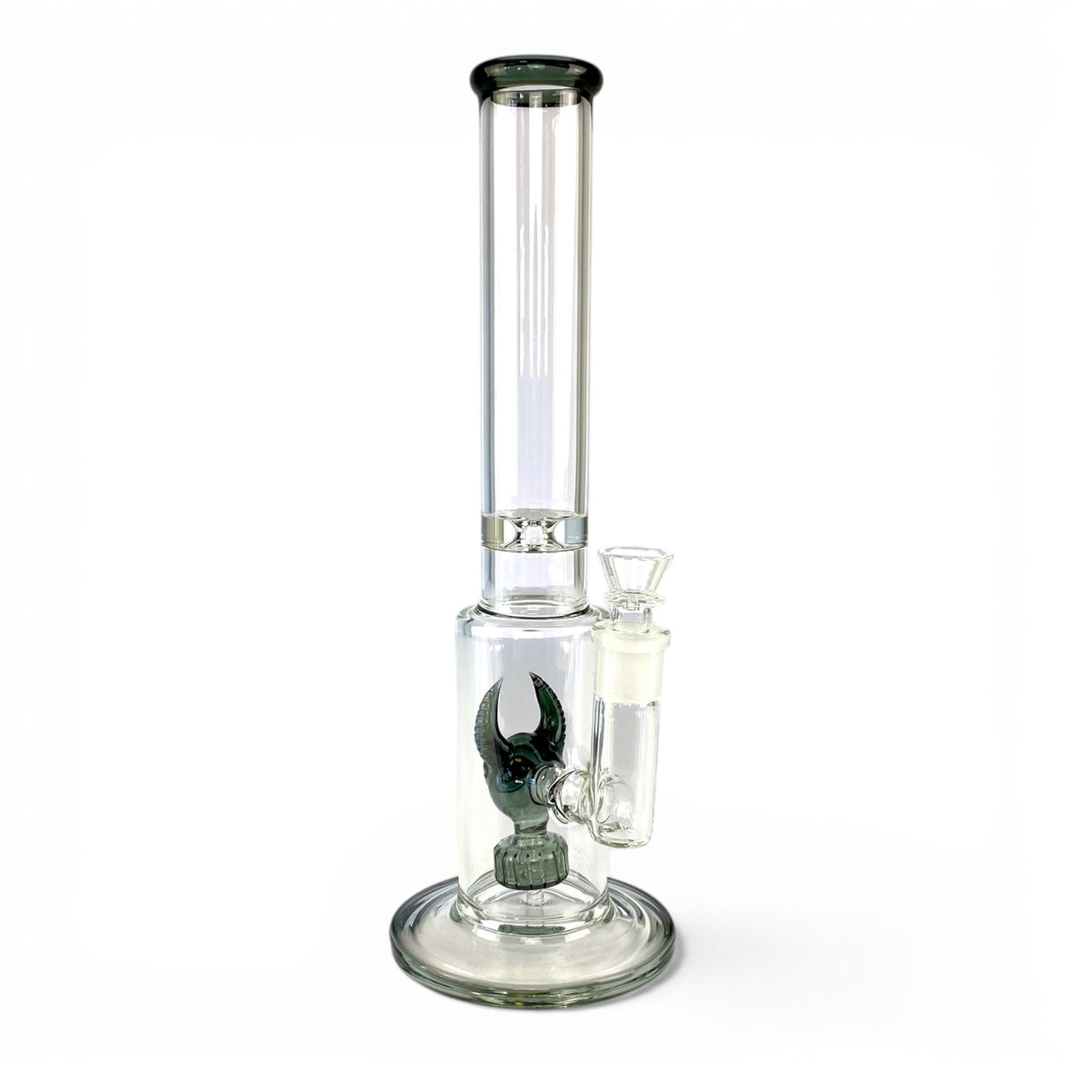 Monster Perc Straight Tube Bong 35cm Ash Green - The Bong Baron