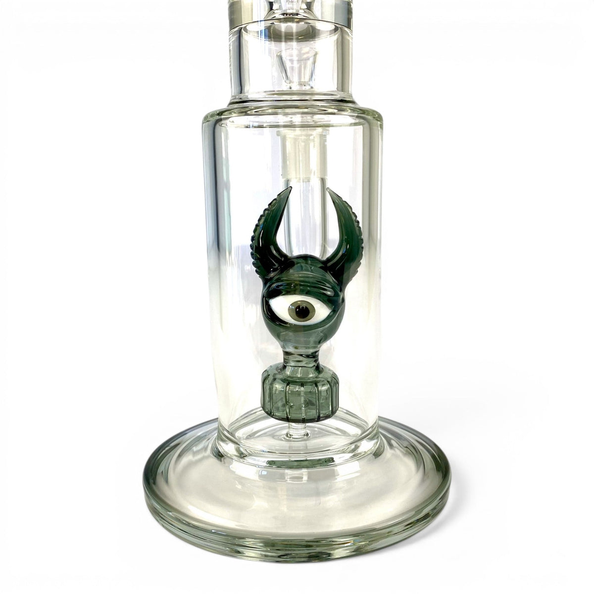 Monster Perc Straight Tube Bong 35cm Ash Green - The Bong Baron