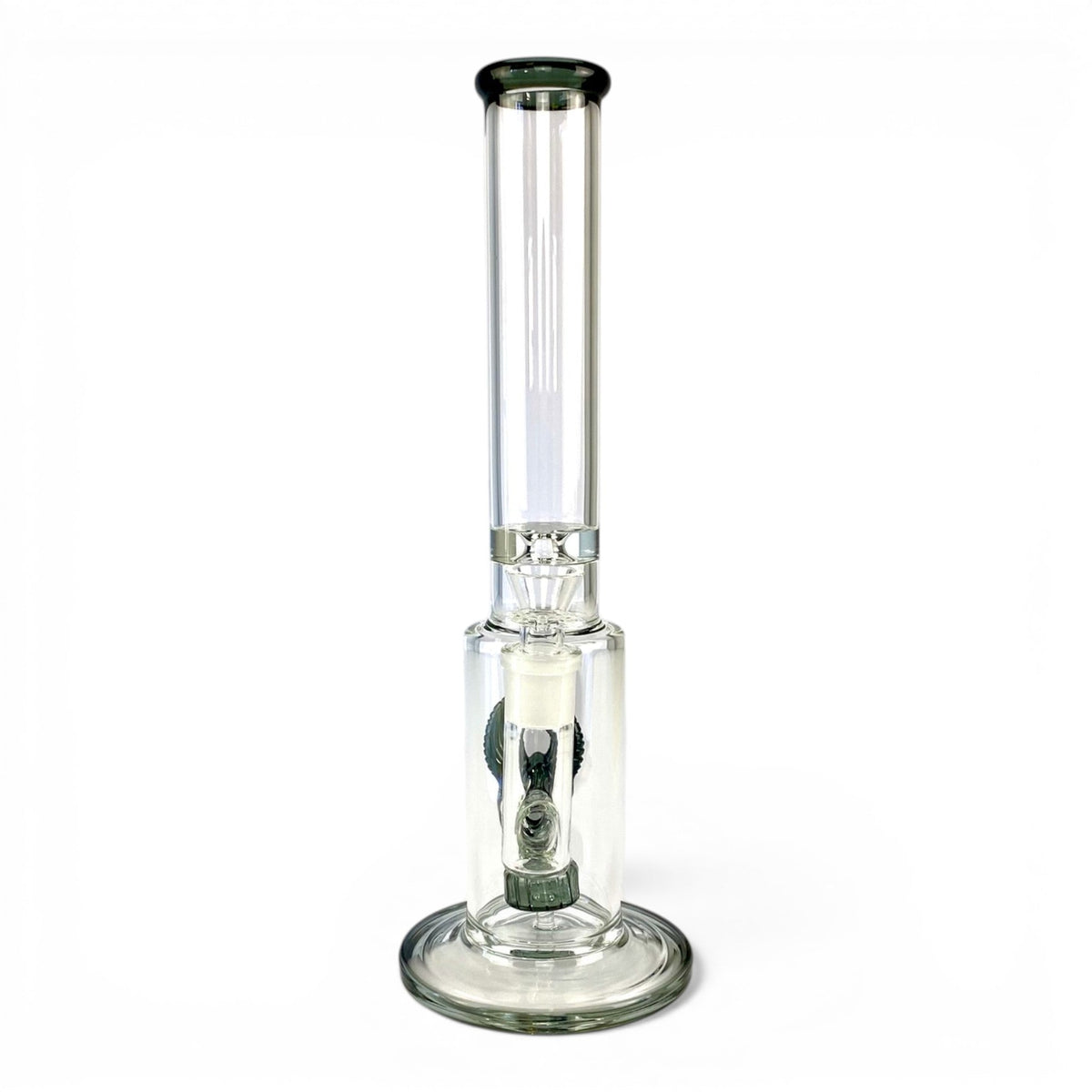 Monster Perc Straight Tube Bong 35cm Ash Green - The Bong Baron