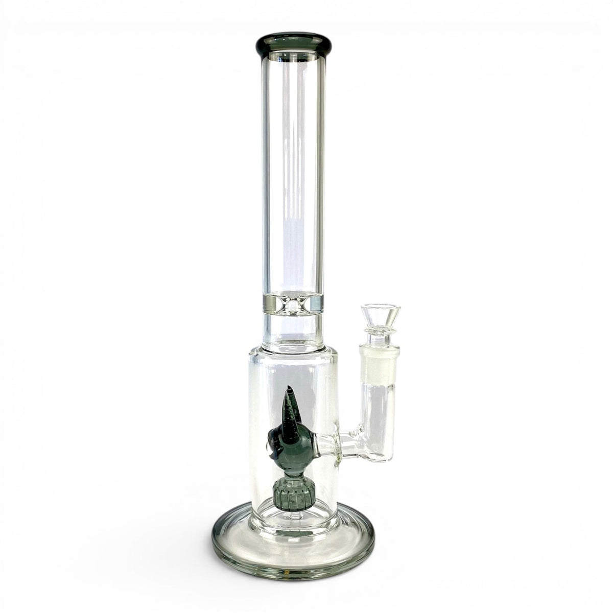 Monster Perc Straight Tube Bong 35cm Ash Green - The Bong Baron