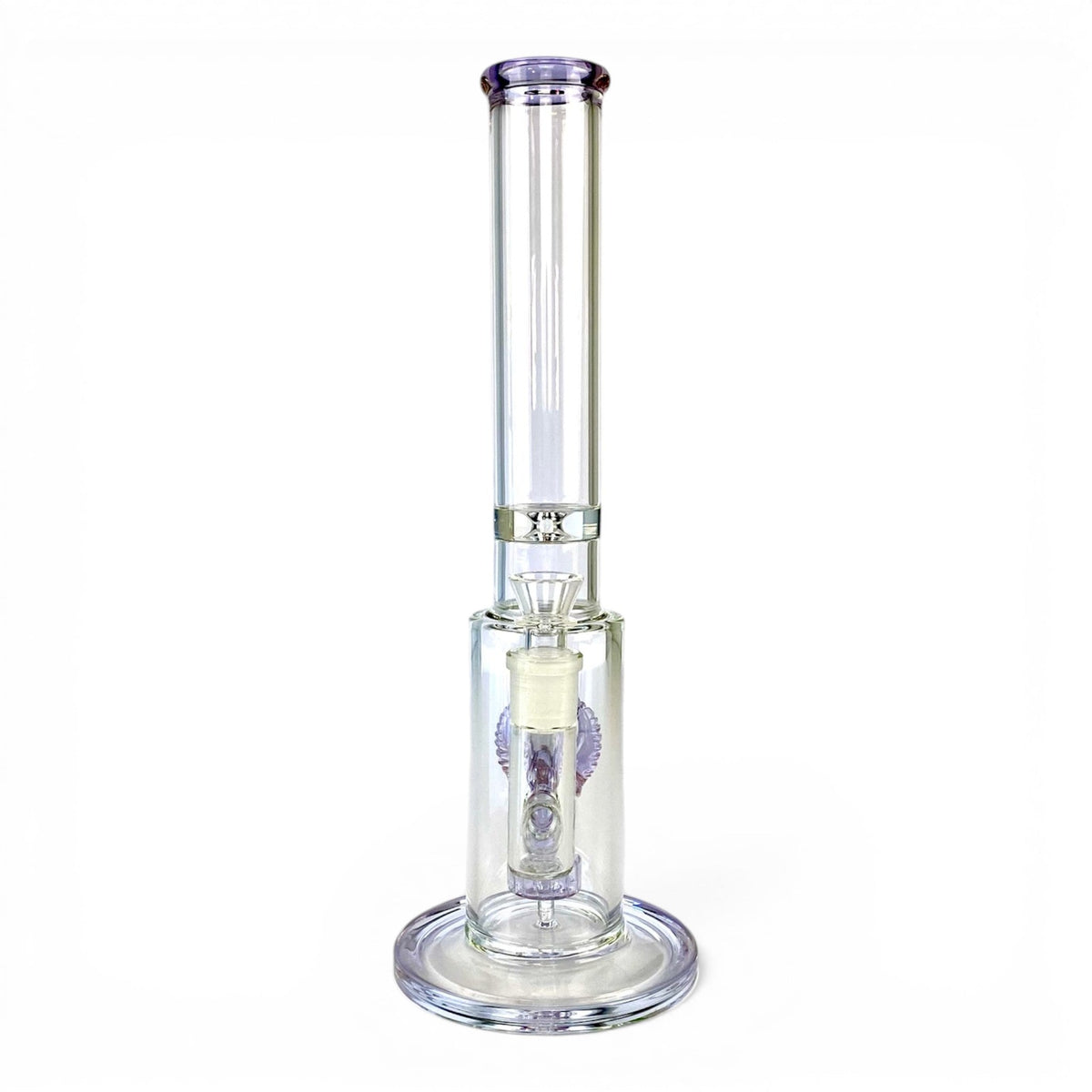 Monster Perc Straight Tube Bong 35cm Purple - The Bong Baron
