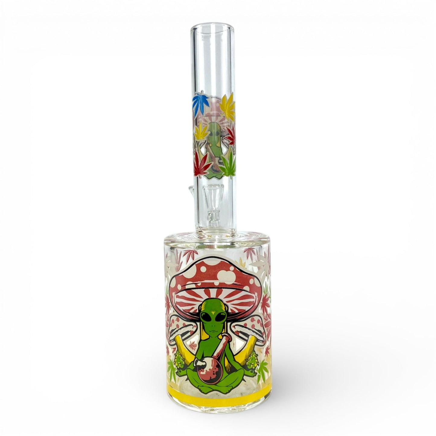 Mushroom Alien Glow in Dark Mini Barrel Bong 17cm - The Bong Baron