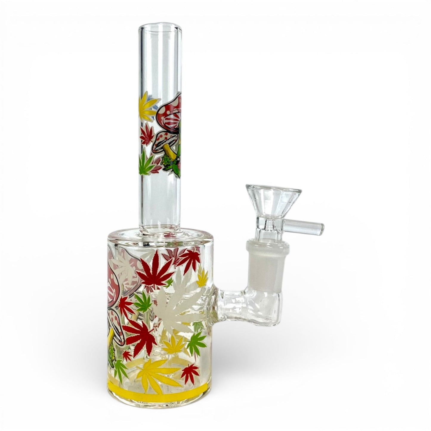 Mushroom Alien Glow in Dark Mini Barrel Bong 17cm - The Bong Baron
