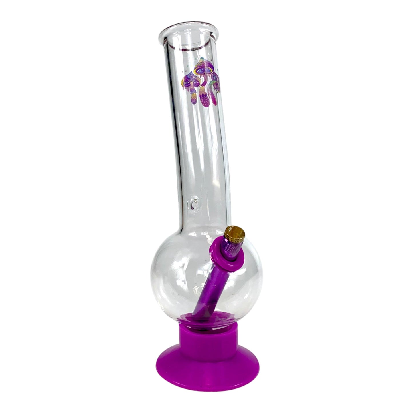 Mushroom Bubble Bong 30cm Purple - The Bong Baron
