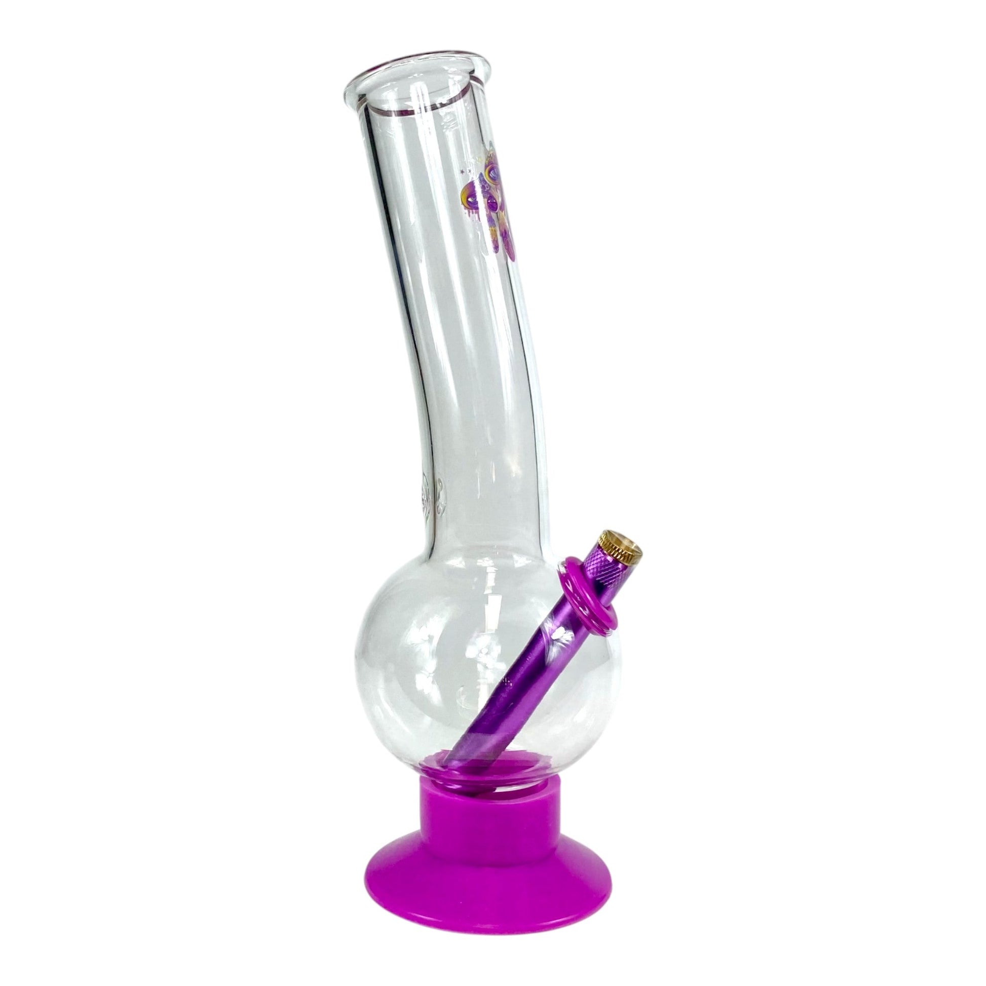 Mushroom Bubble Bong 30cm Purple - The Bong Baron