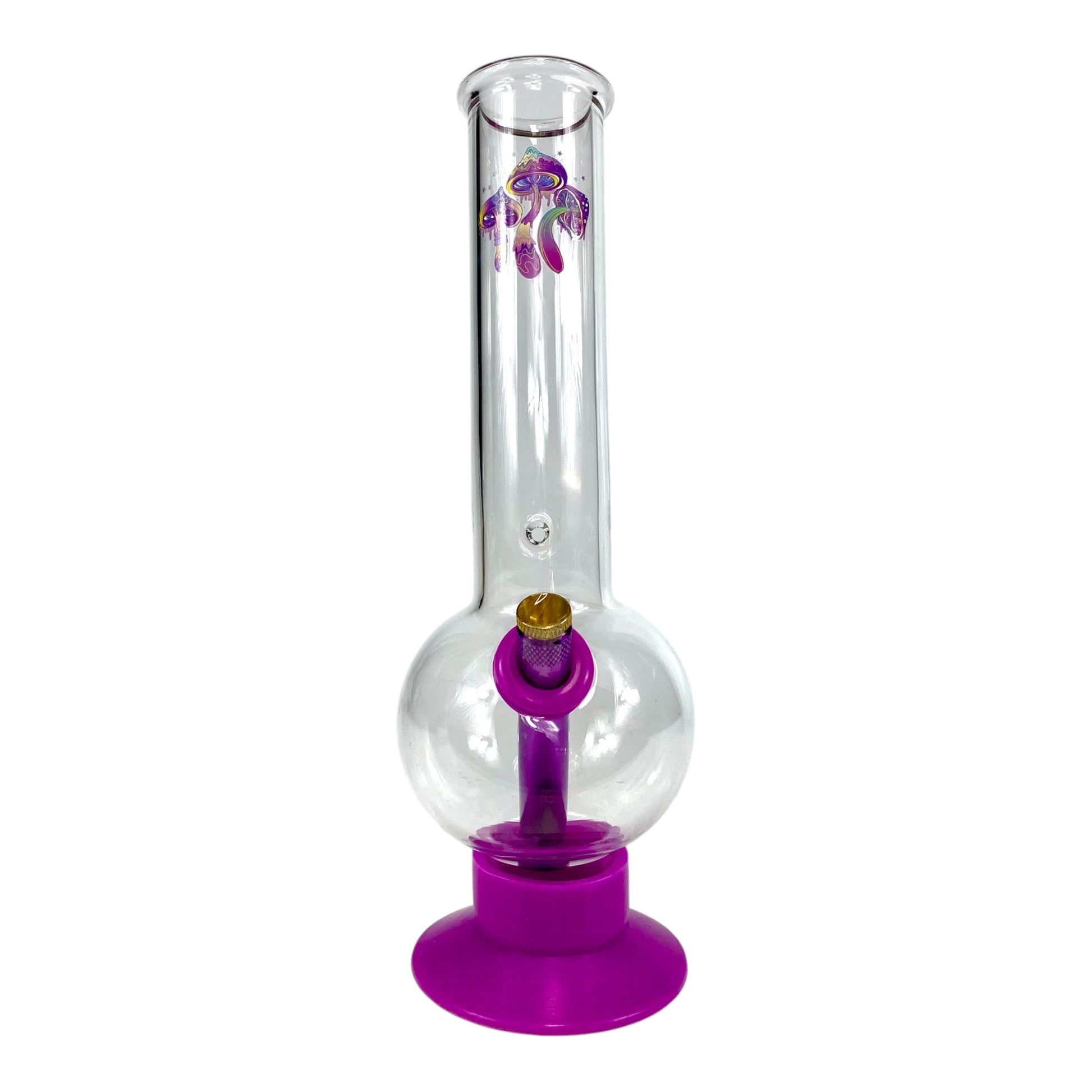 Mushroom Bubble Bong 30cm Purple - The Bong Baron