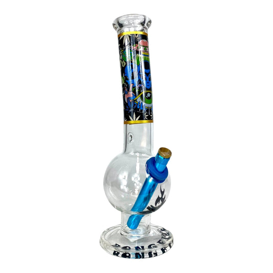 MWP Alien Abduction Bongfire Glass Bottom Bonza Bong 28cm - The Bong Baron