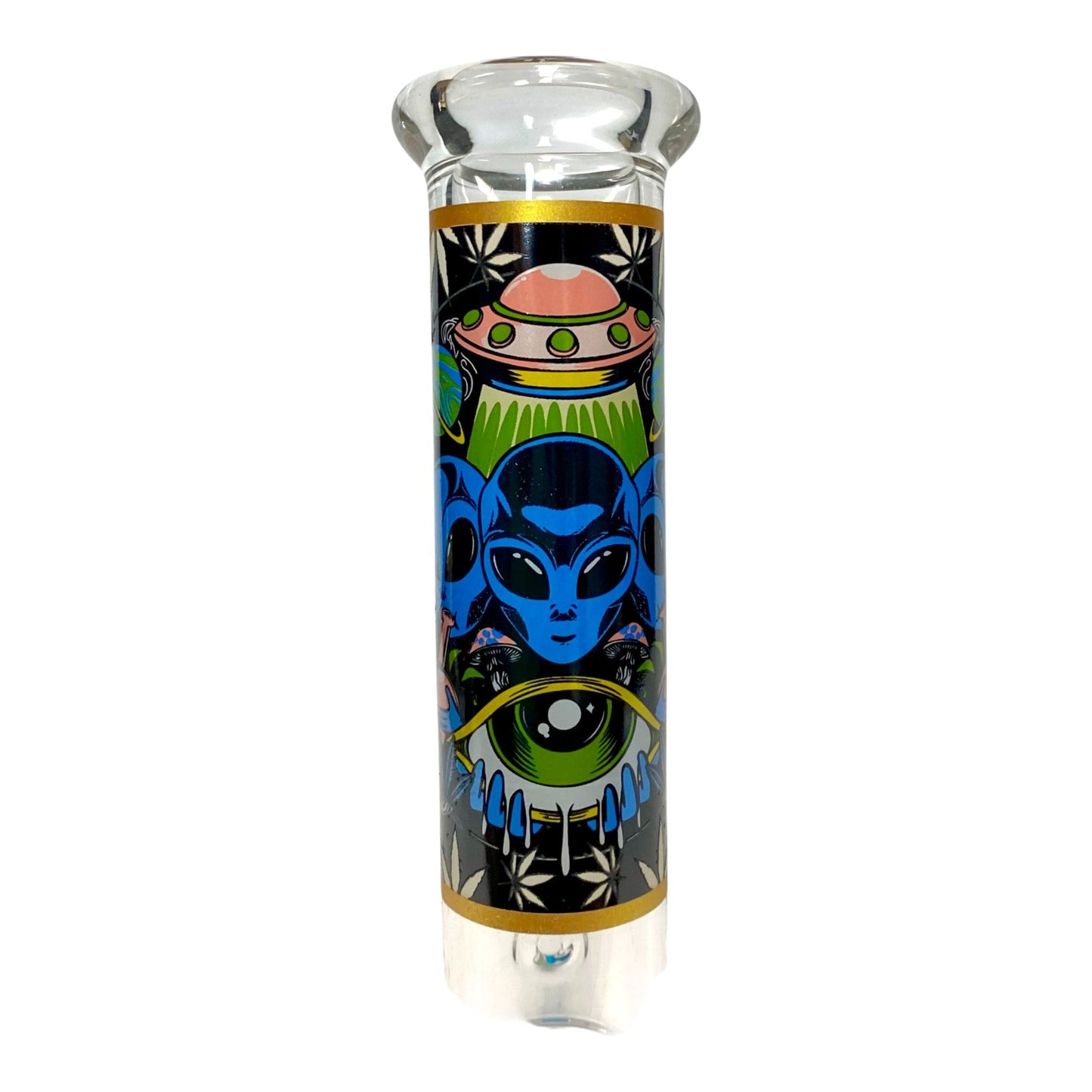 MWP Alien Abduction Bongfire Glass Bottom Bonza Bong 28cm - The Bong Baron