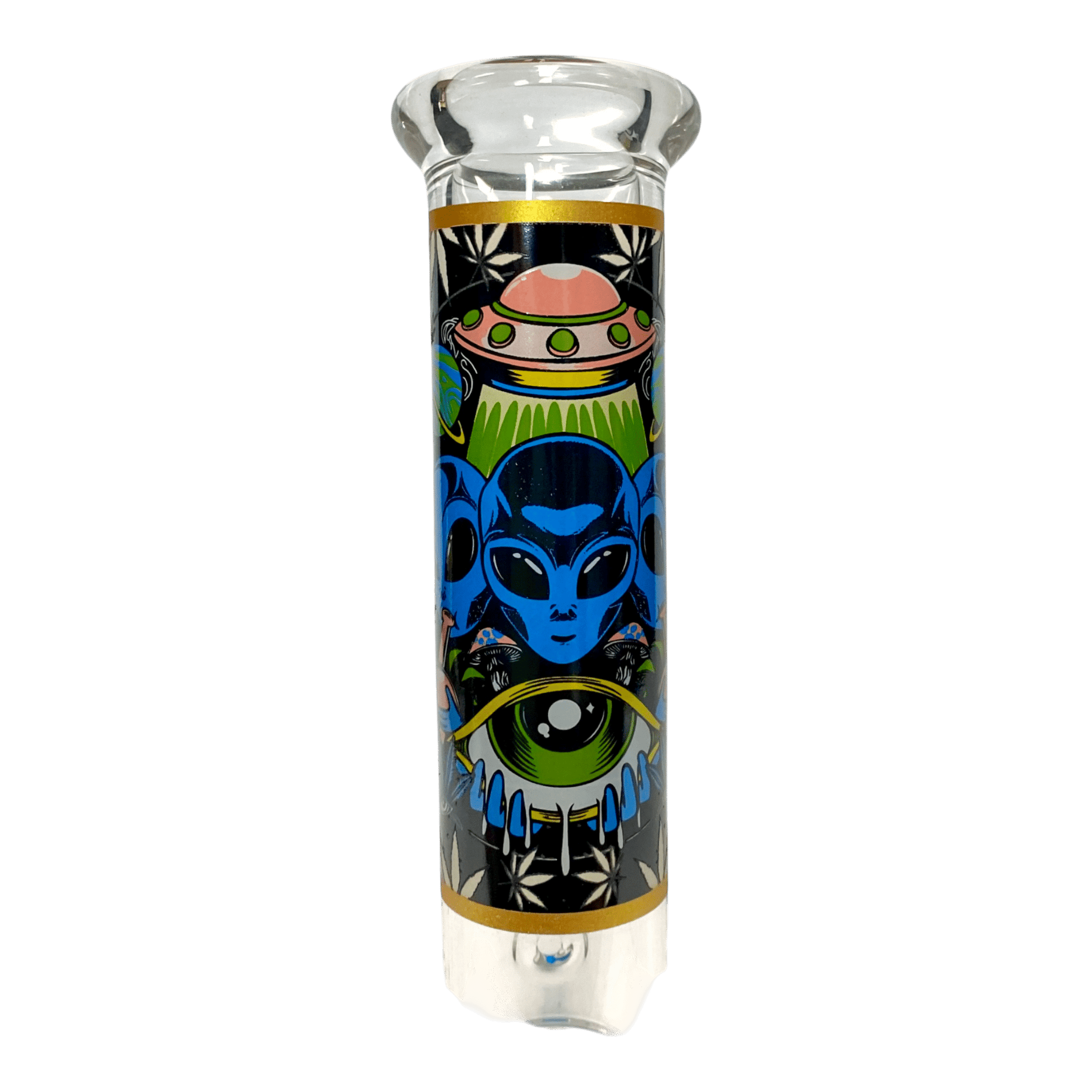 MWP Alien Abduction Bongfire Glass Bottom Bonza Bong 28cm - The Bong Baron