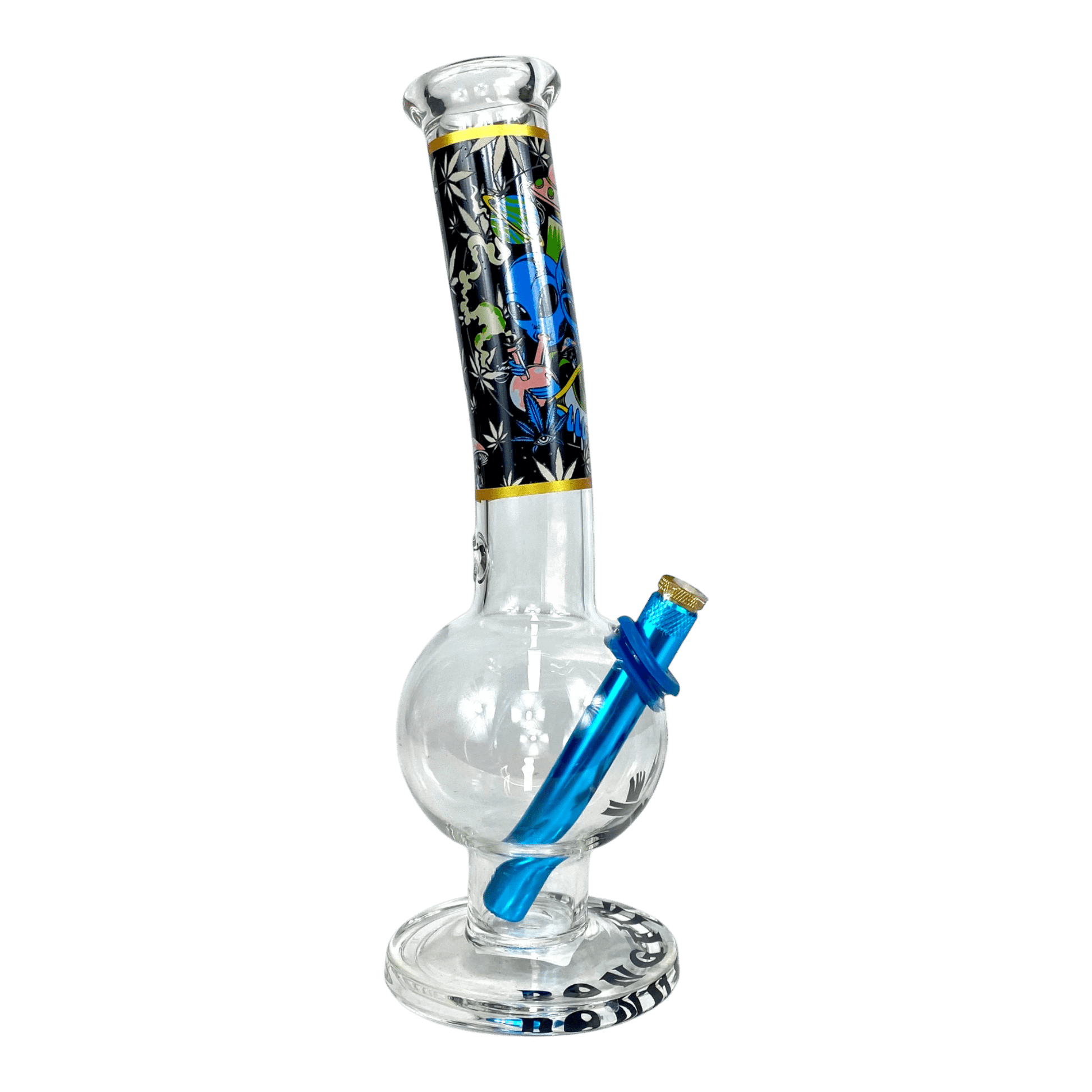 MWP Alien Abduction Bongfire Glass Bottom Bonza Bong 28cm - The Bong Baron