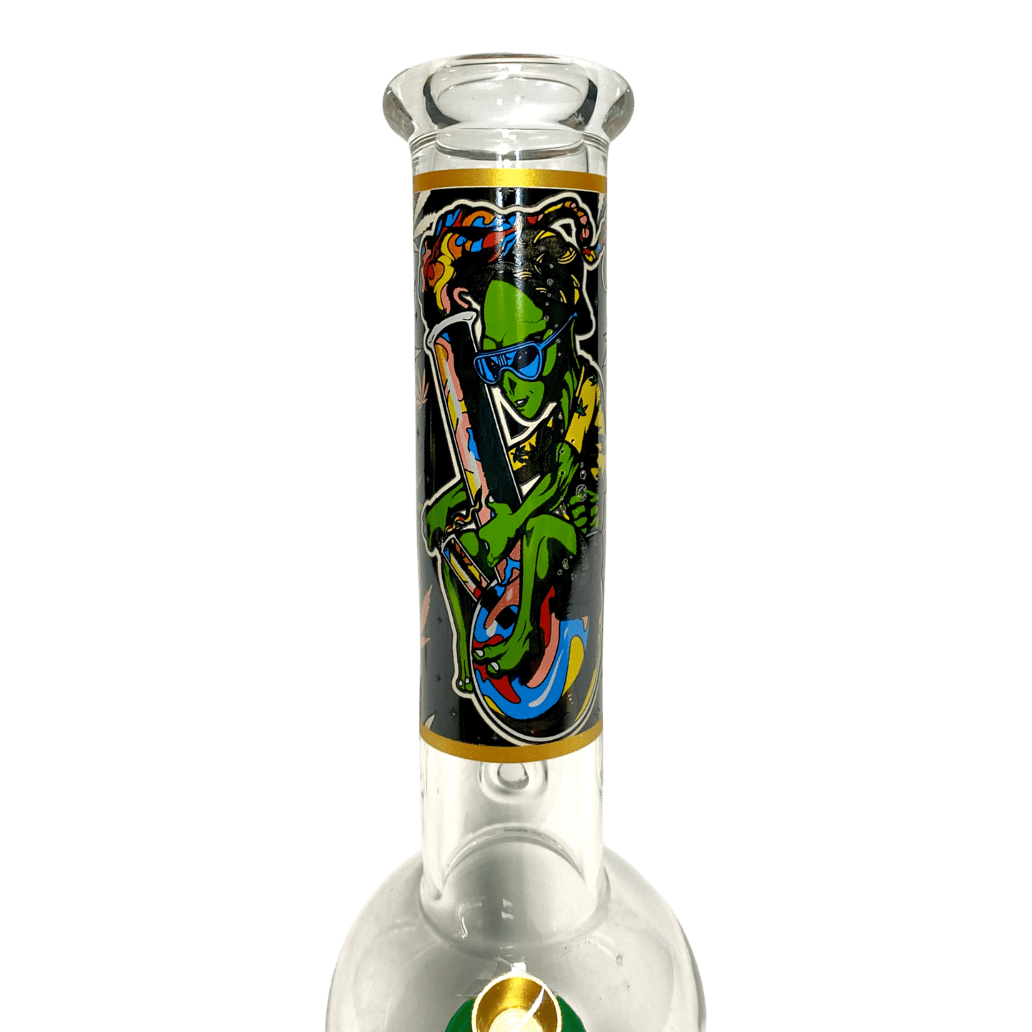 MWP Alien Bongfire Glass Bottom Bonza Bong 28cm - The Bong Baron
