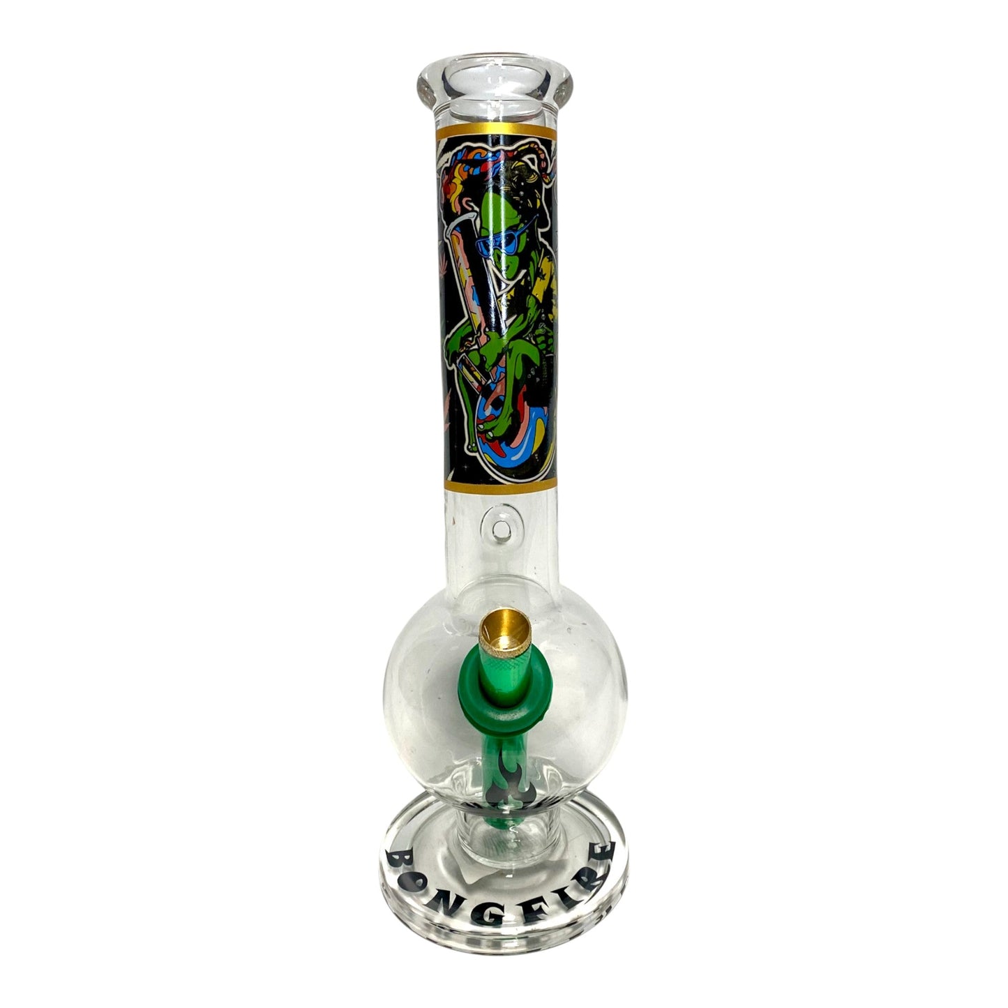 MWP Alien Bongfire Glass Bottom Bonza Bong 28cm - The Bong Baron
