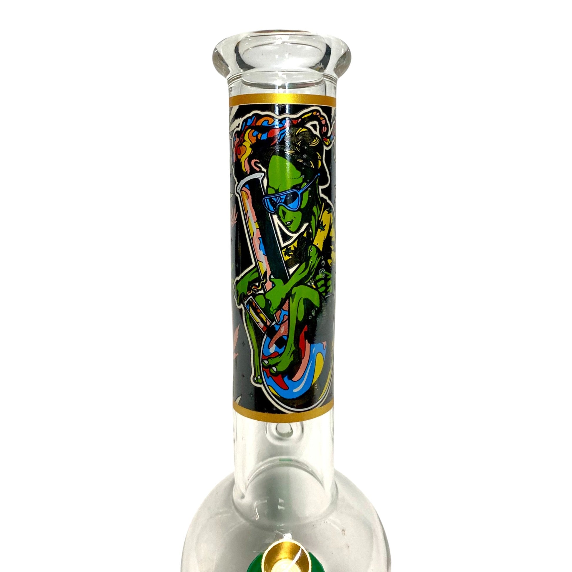 MWP Alien Bongfire Glass Bottom Bonza Bong 28cm - The Bong Baron