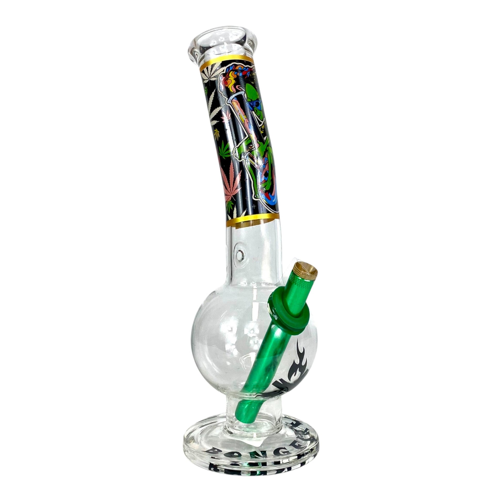 MWP Alien Bongfire Glass Bottom Bonza Bong 28cm - The Bong Baron