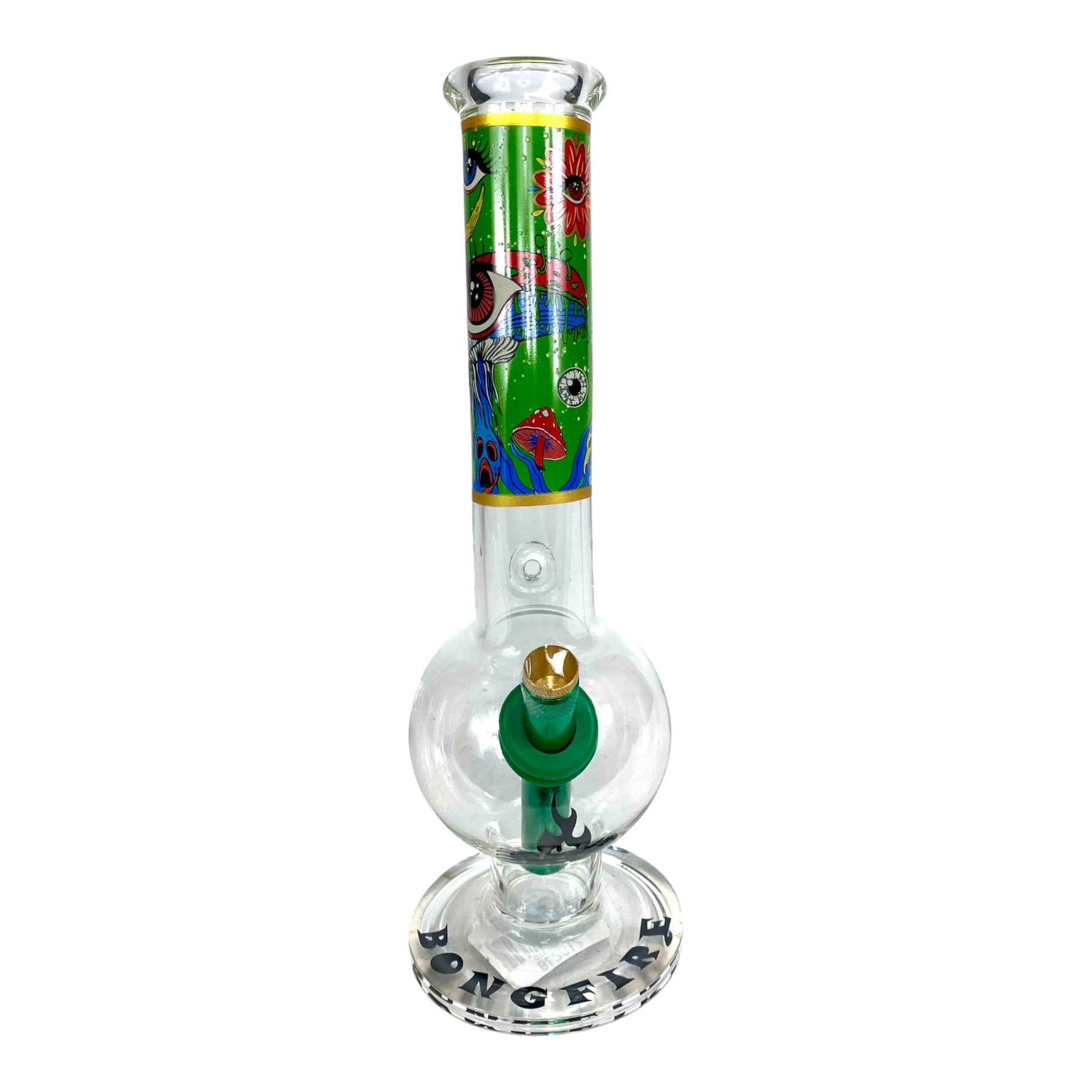 MWP Eye See You Bongfire Glass Bottom Bonza Bong 28cm - The Bong Baron