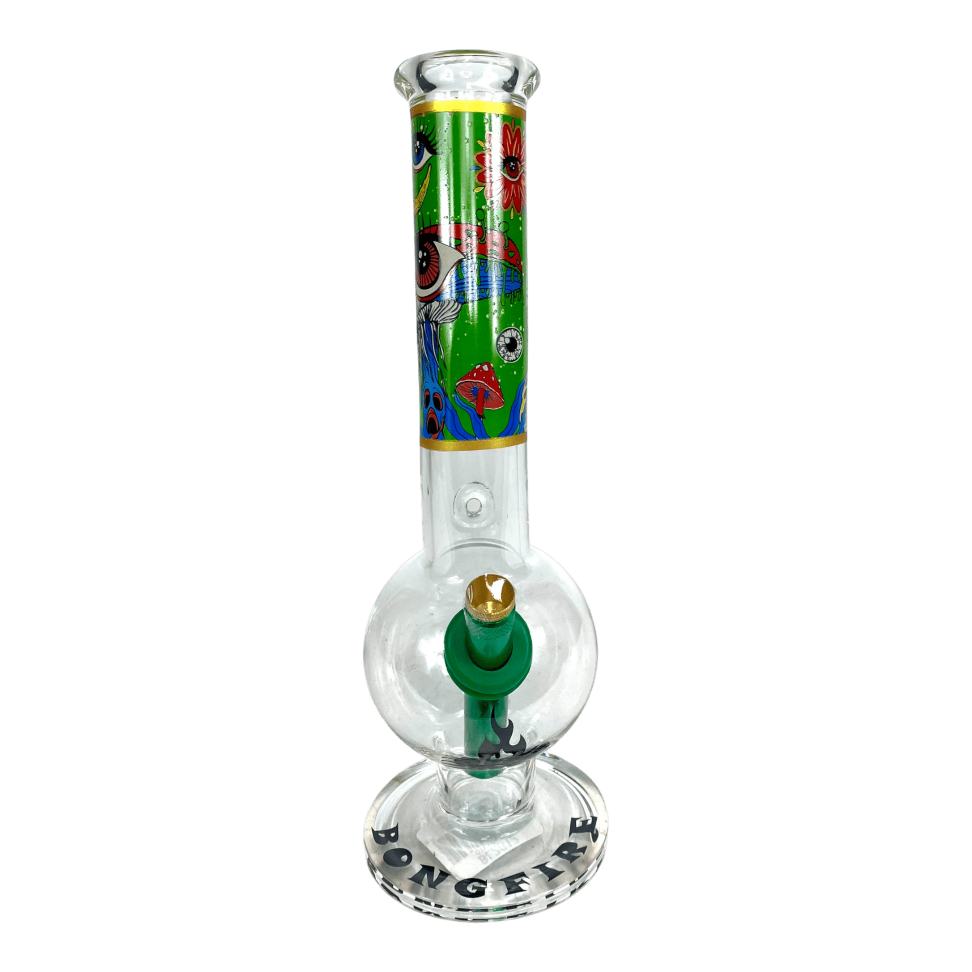 MWP Eye See You Bongfire Glass Bottom Bonza Bong 28cm - The Bong Baron