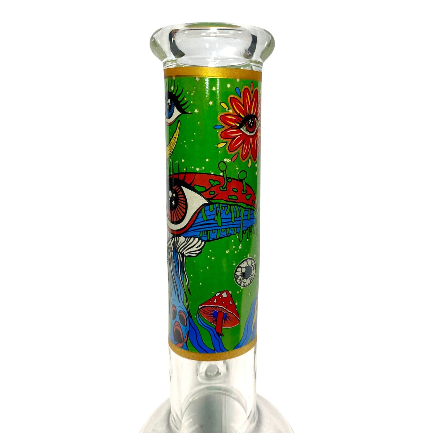 MWP Eye See You Bongfire Glass Bottom Bonza Bong 28cm - The Bong Baron