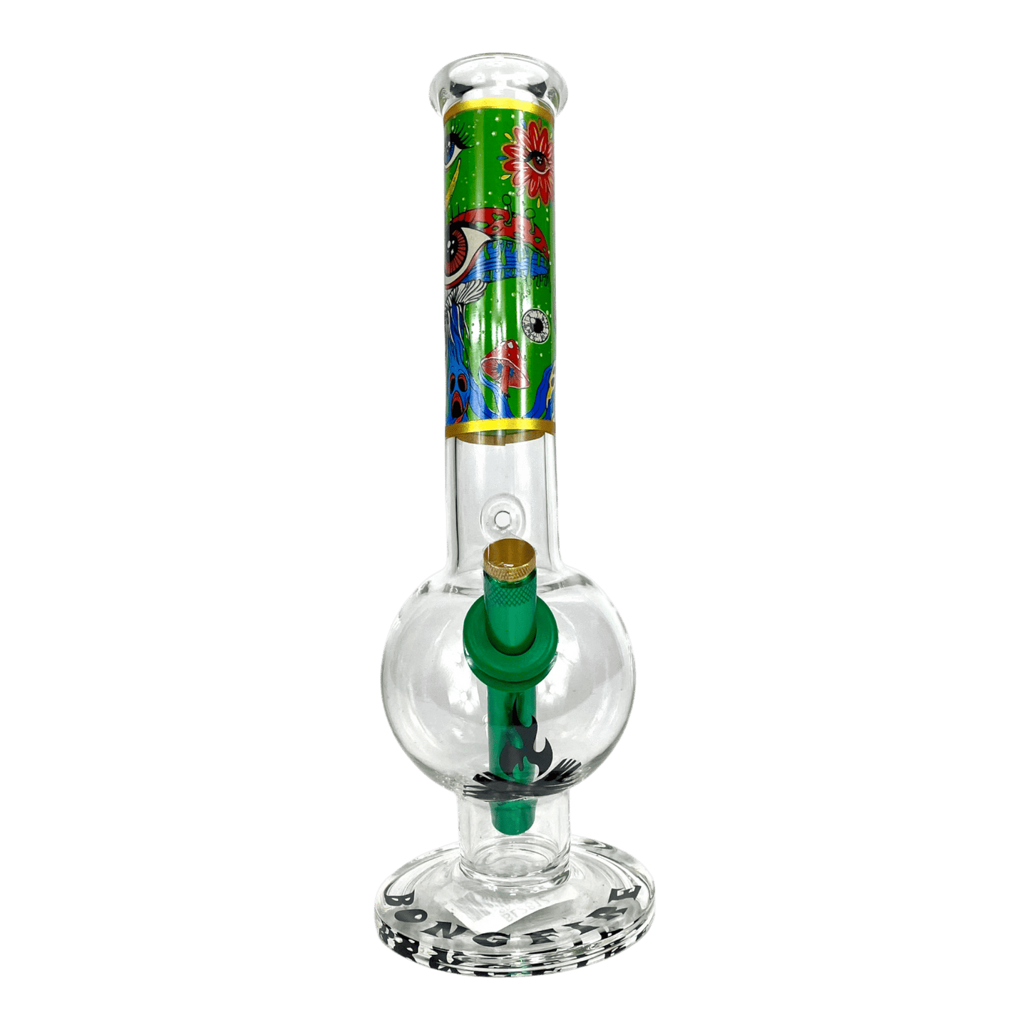 MWP Eye See You Bongfire Glass Bottom Bonza Bong 28cm - The Bong Baron