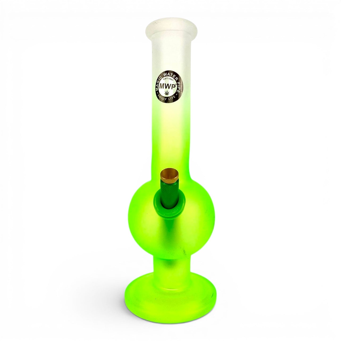 MWP Green Colour Fade Bubble Bong 28cm - The Bong Baron