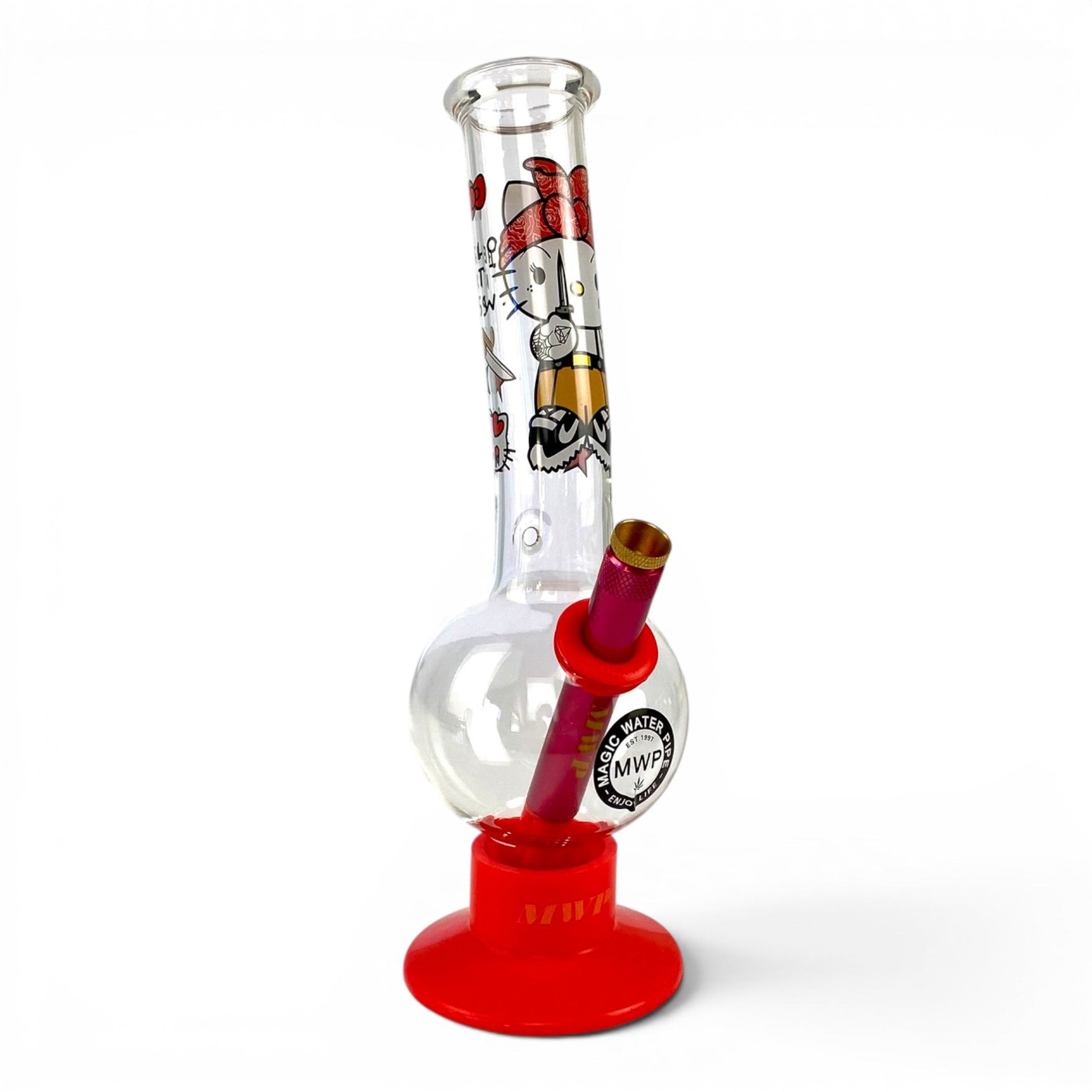 MWP Hello Kitty Bubble Bong with Gatling Gun Filter 25cm - The Bong Baron