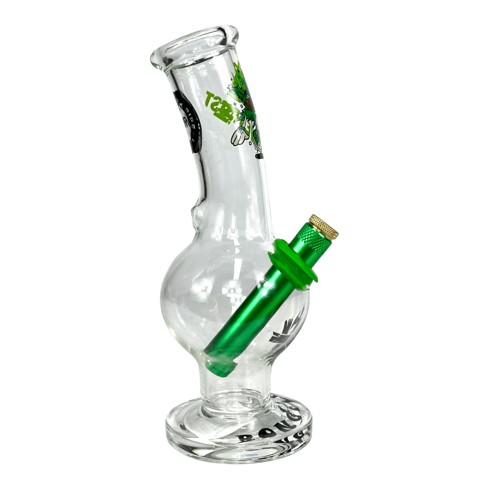 MWP In Weed We Trust Bongfire Glass Bottom Bonza Bong 20cm - The Bong Baron