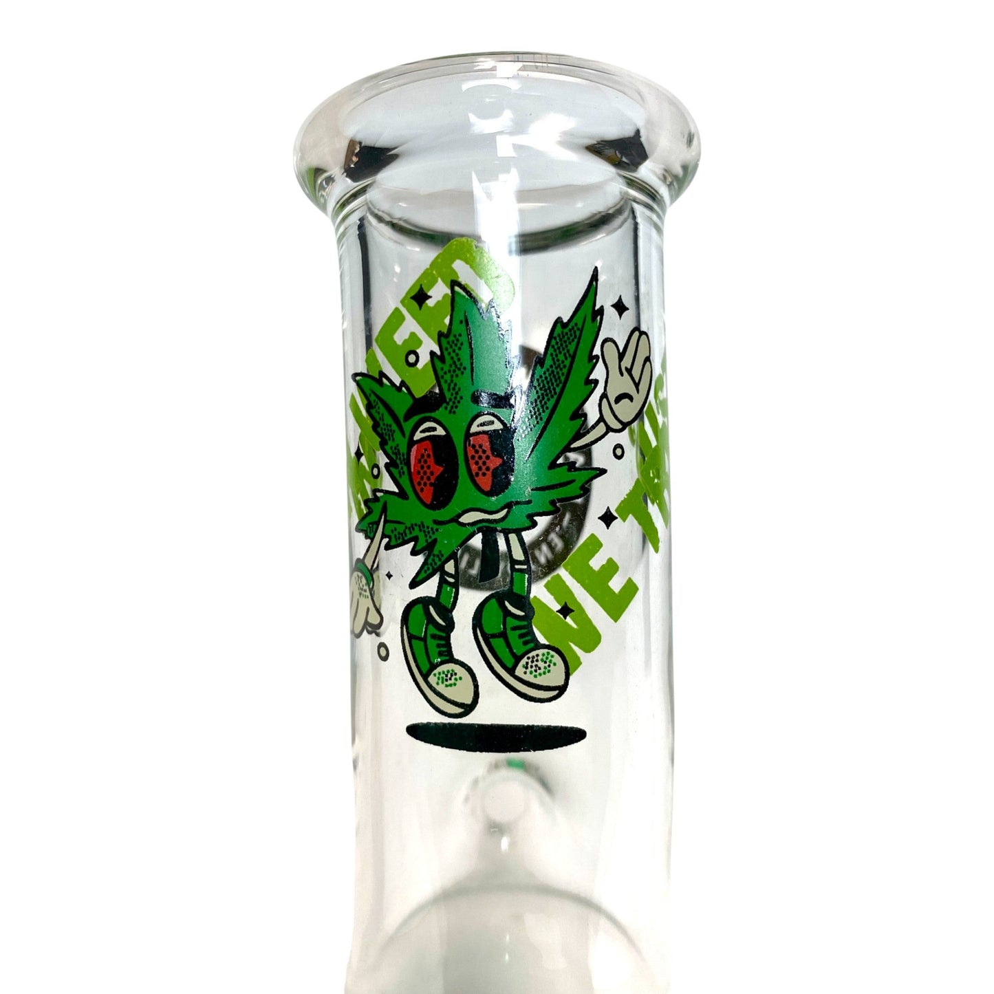 MWP In Weed We Trust Bongfire Glass Bottom Bonza Bong 20cm - The Bong Baron