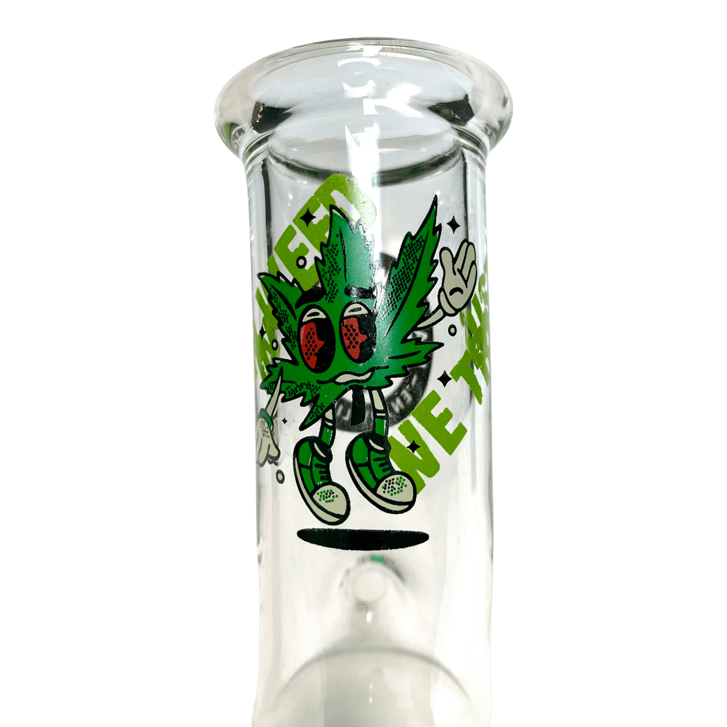 MWP In Weed We Trust Bongfire Glass Bottom Bonza Bong 20cm - The Bong Baron