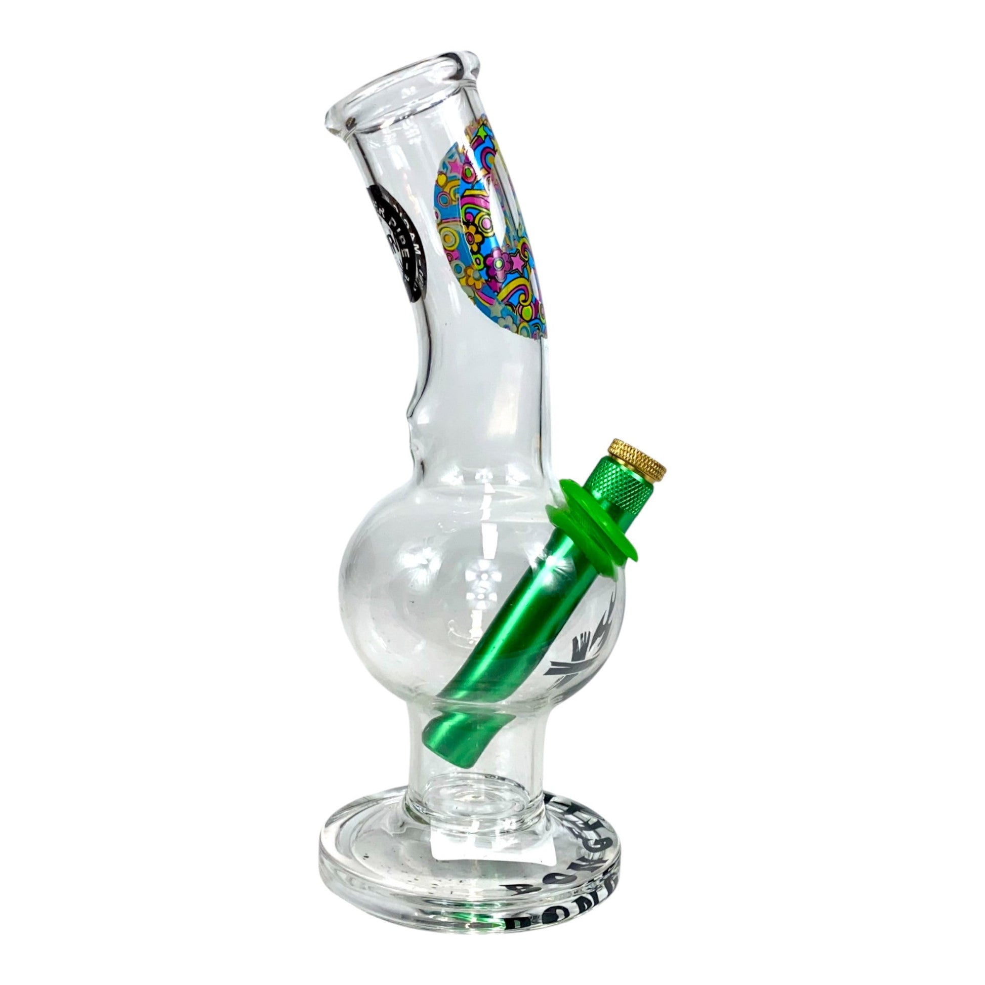 MWP Peace Bongfire Glass Bottom Bonza Bong 20cm - The Bong Baron