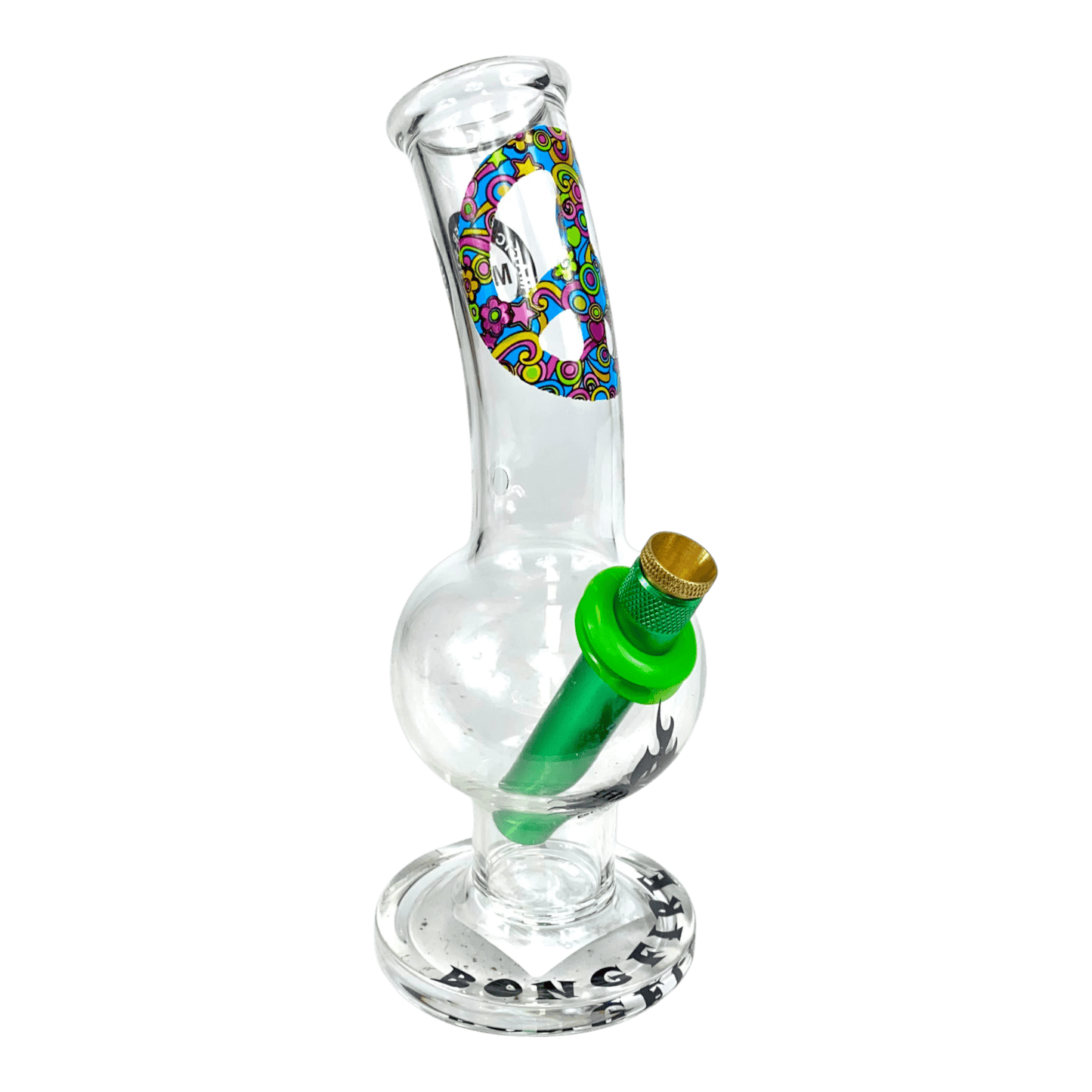 MWP Peace Bongfire Glass Bottom Bonza Bong 20cm - The Bong Baron
