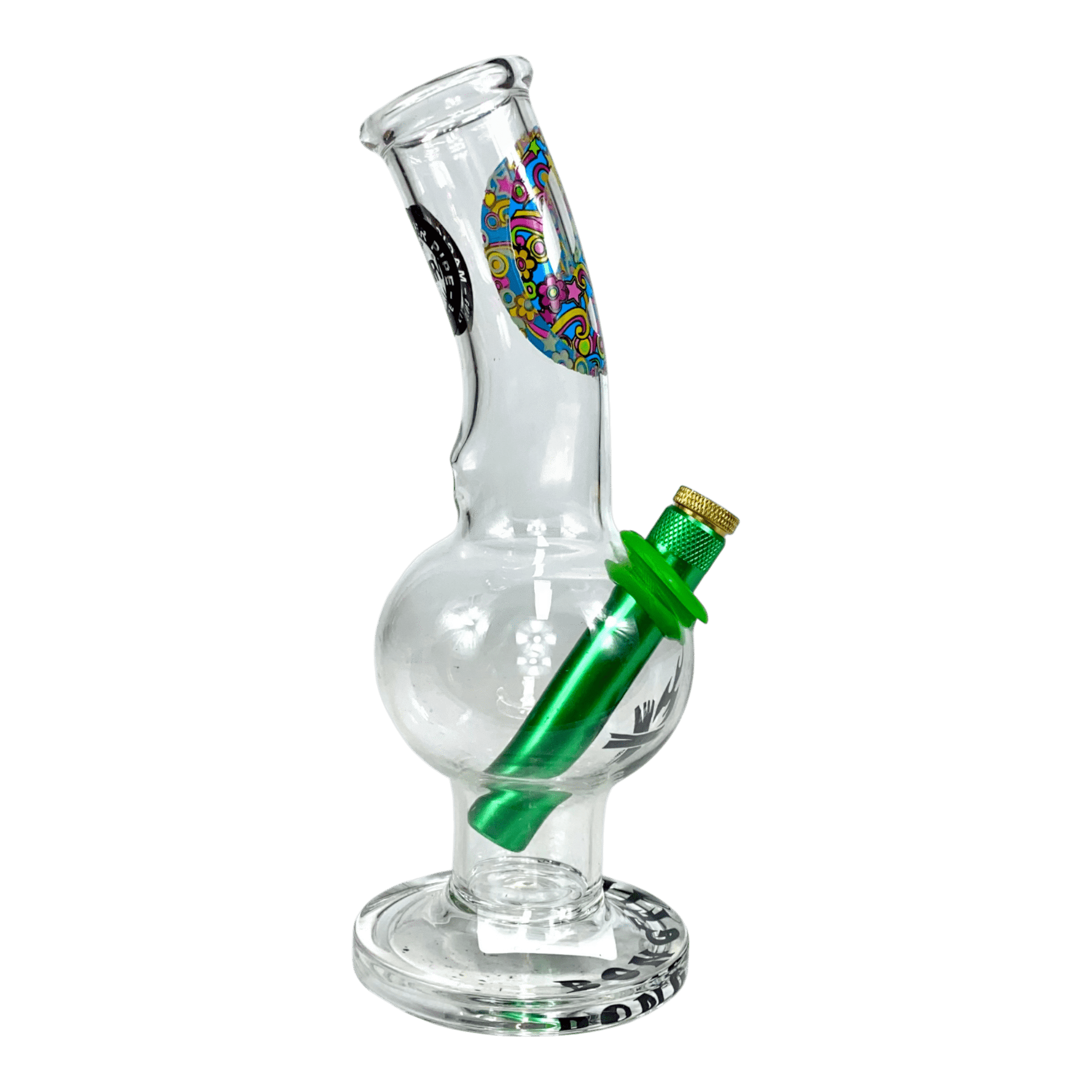 MWP Peace Bongfire Glass Bottom Bonza Bong 20cm - The Bong Baron