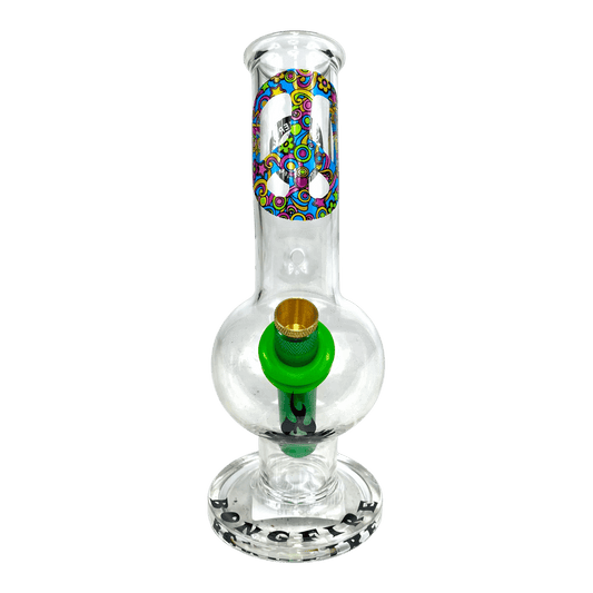 MWP Peace Bongfire Glass Bottom Bonza Bong 20cm - The Bong Baron