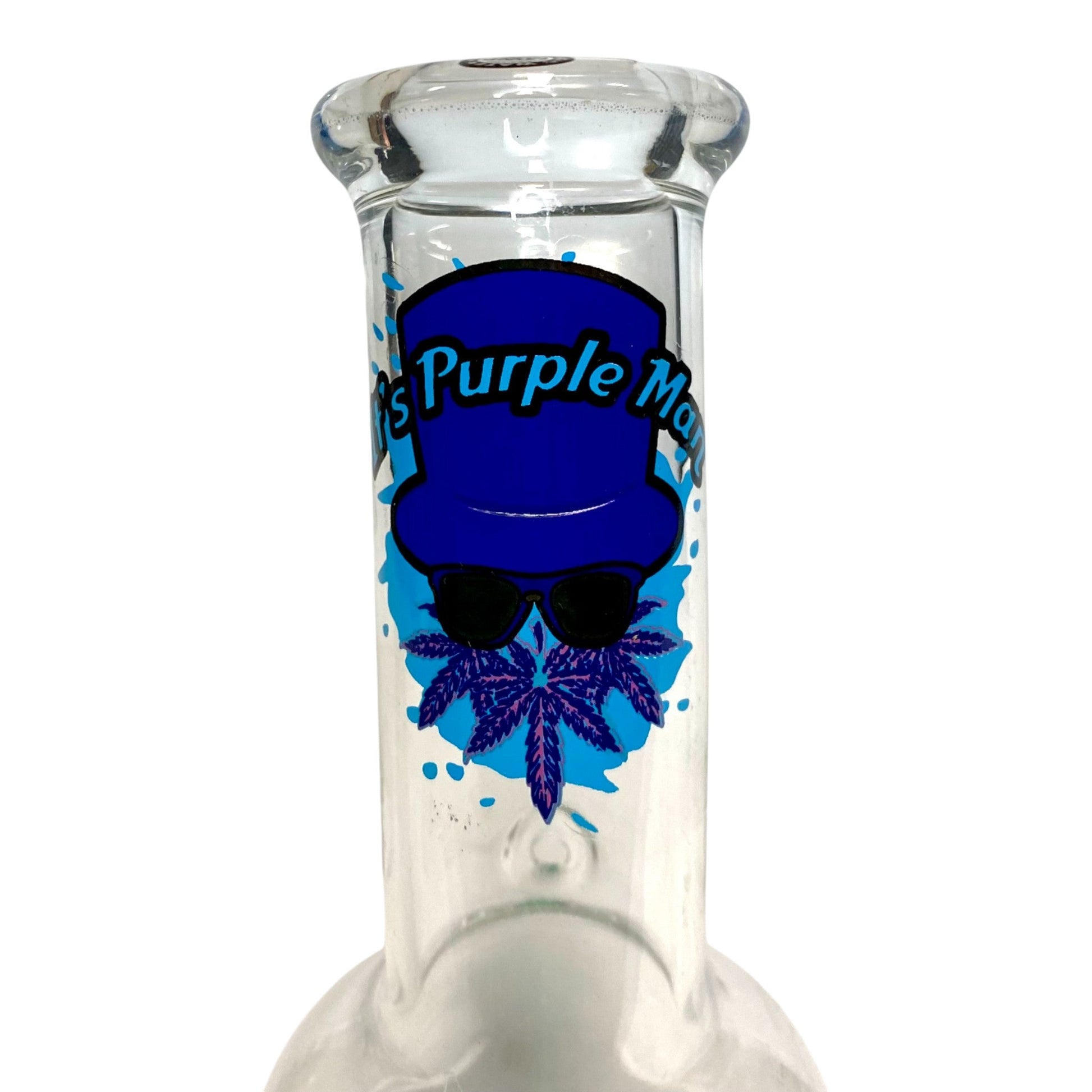MWP Purple Man Bongfire Glass Bottom Bonza Bong 20cm - The Bong Baron
