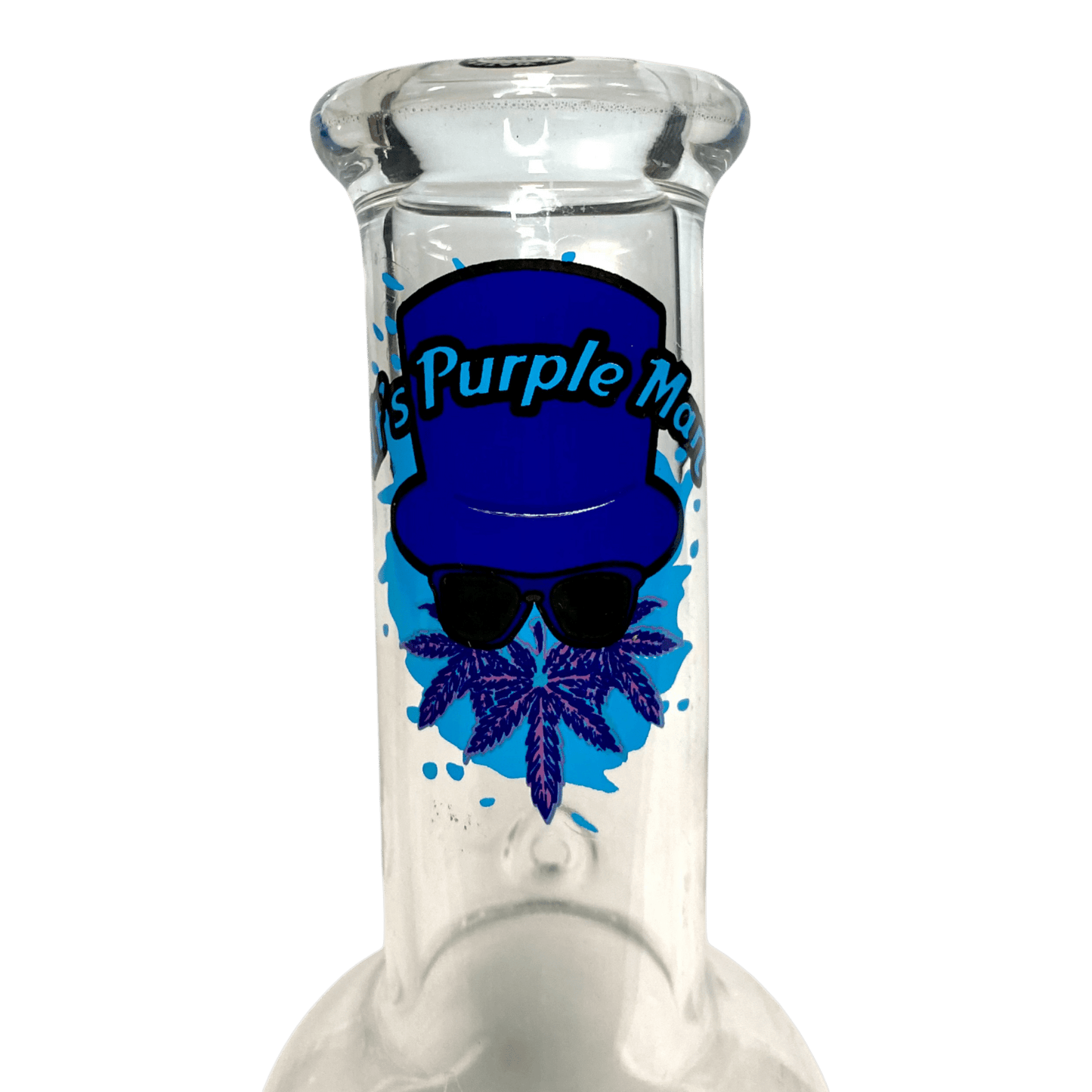 MWP Purple Man Bongfire Glass Bottom Bonza Bong 20cm - The Bong Baron