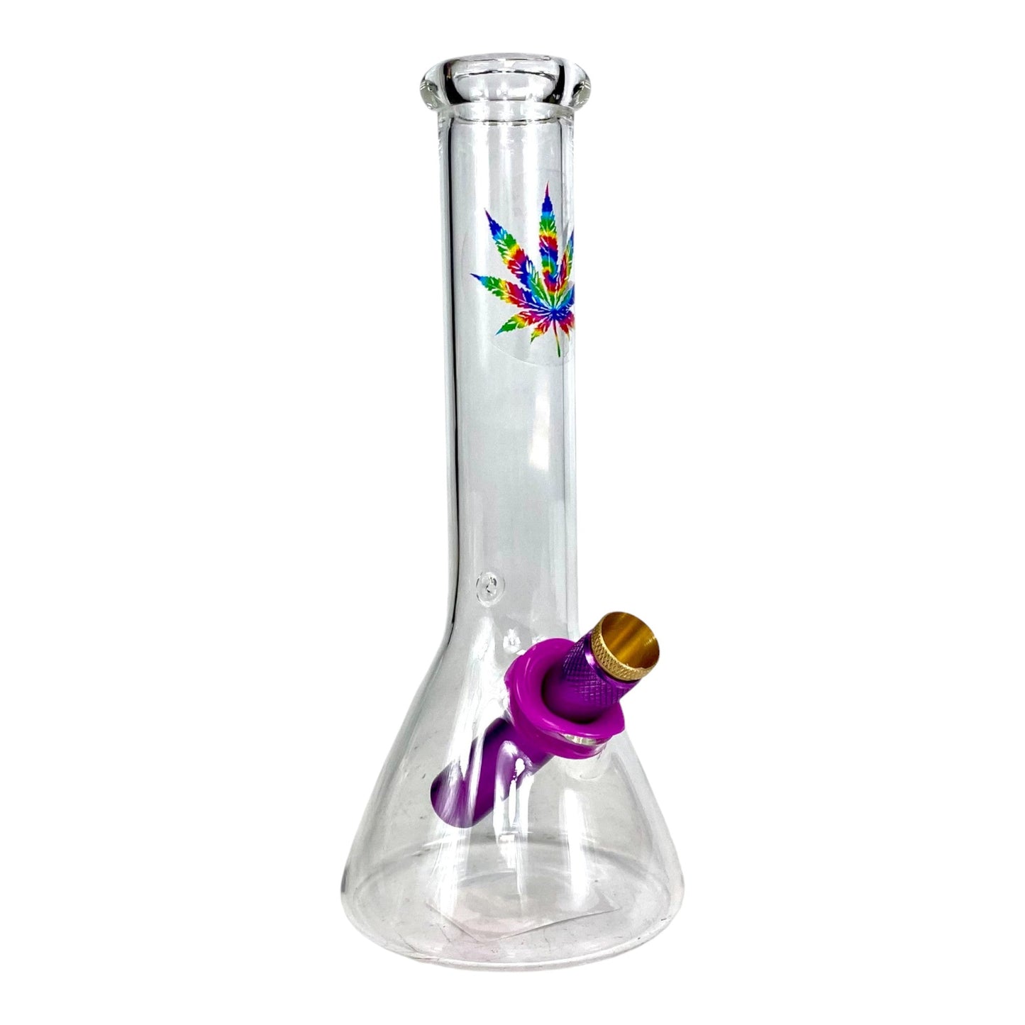MWP Rainbow Leaf Bonza Beaker Bong 20cm - The Bong Baron