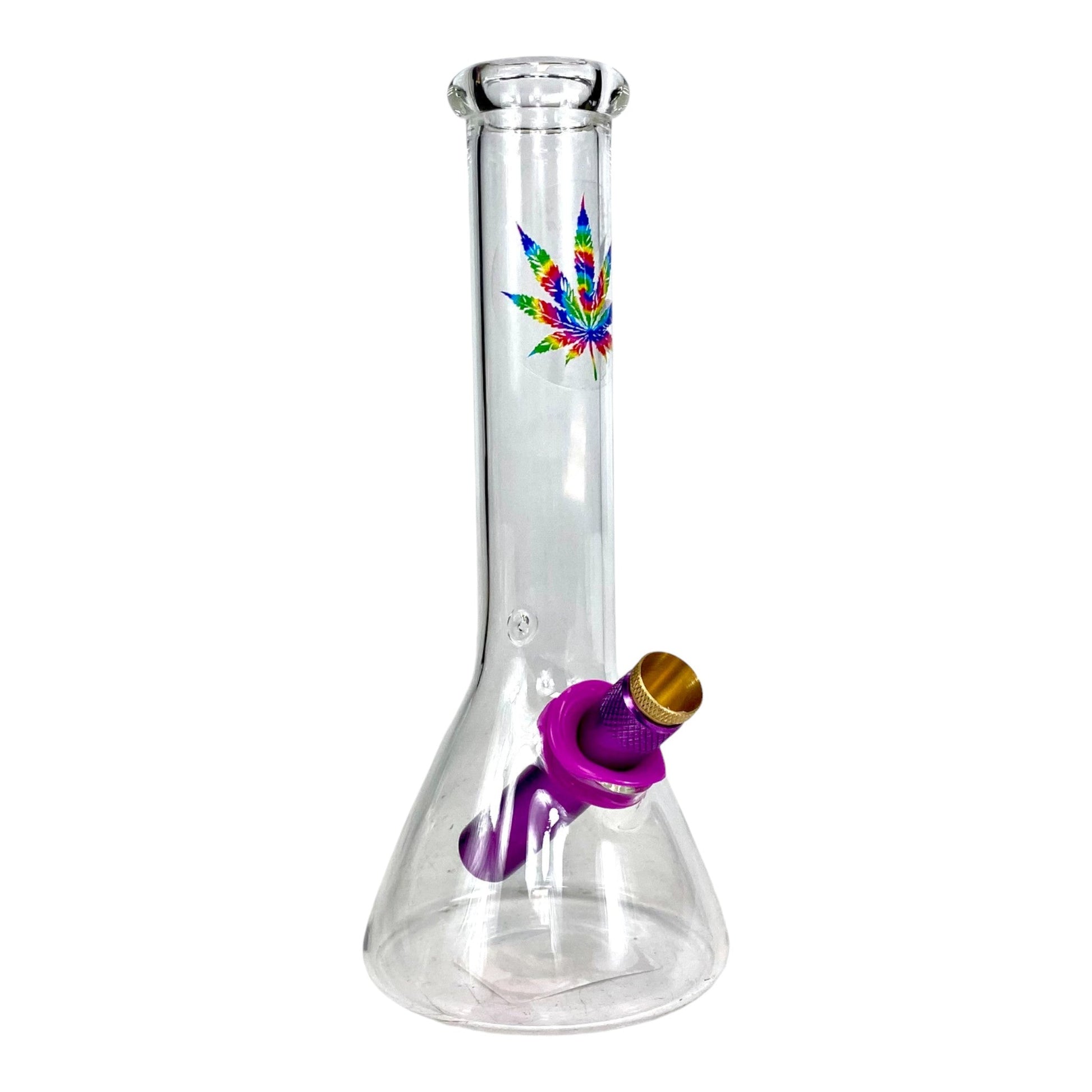 MWP Rainbow Leaf Bonza Beaker Bong 20cm - The Bong Baron