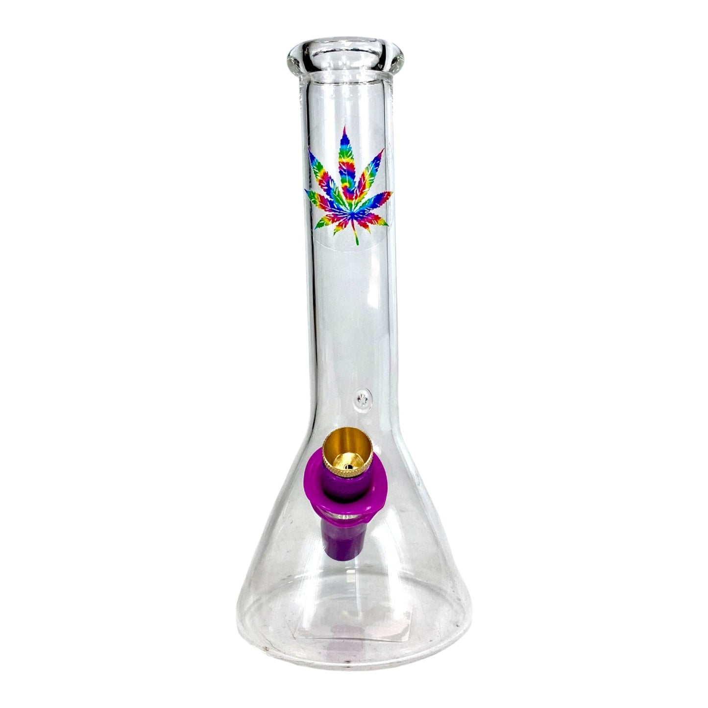 MWP Rainbow Leaf Bonza Beaker Bong 20cm - The Bong Baron