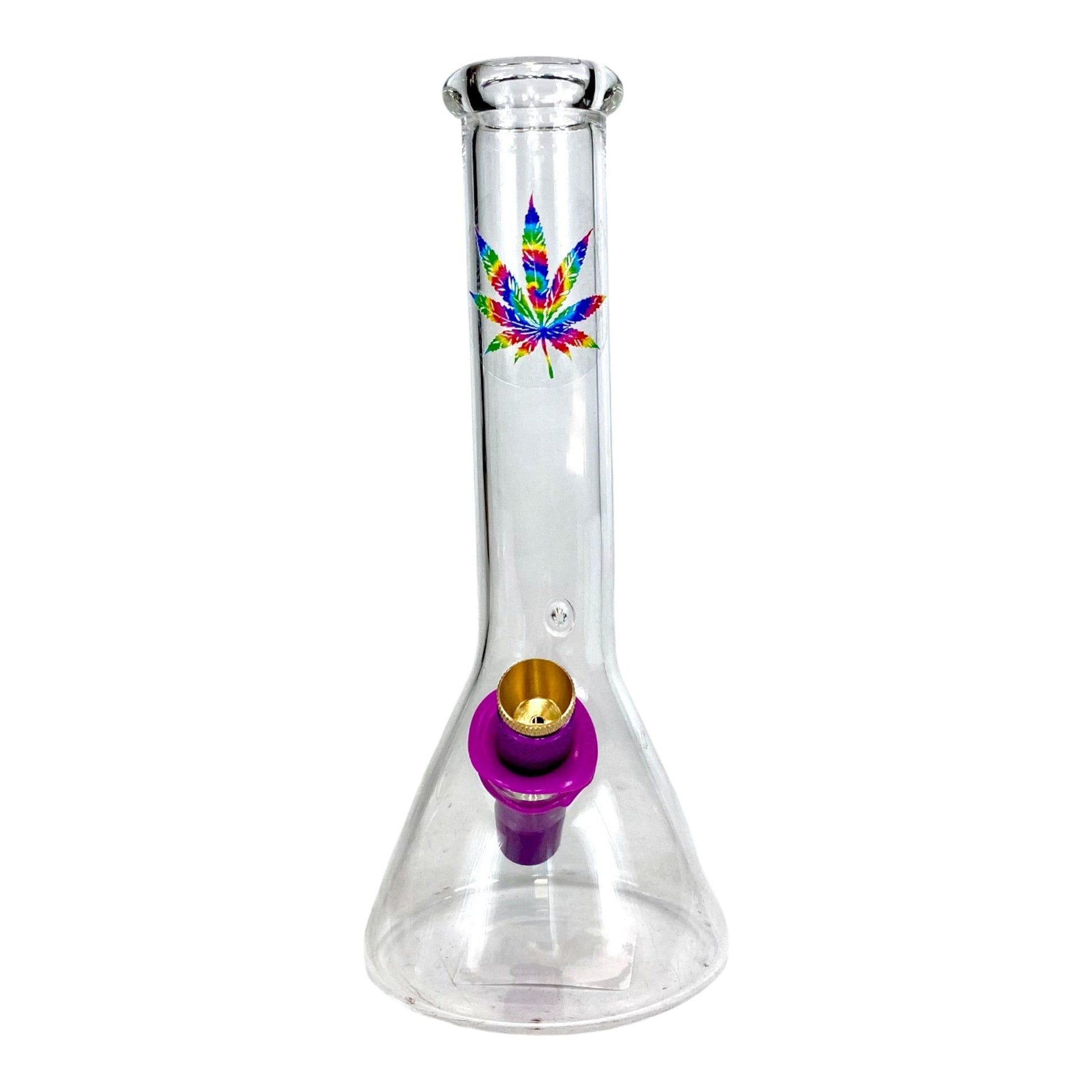 MWP Rainbow Leaf Bonza Beaker Bong 20cm - The Bong Baron