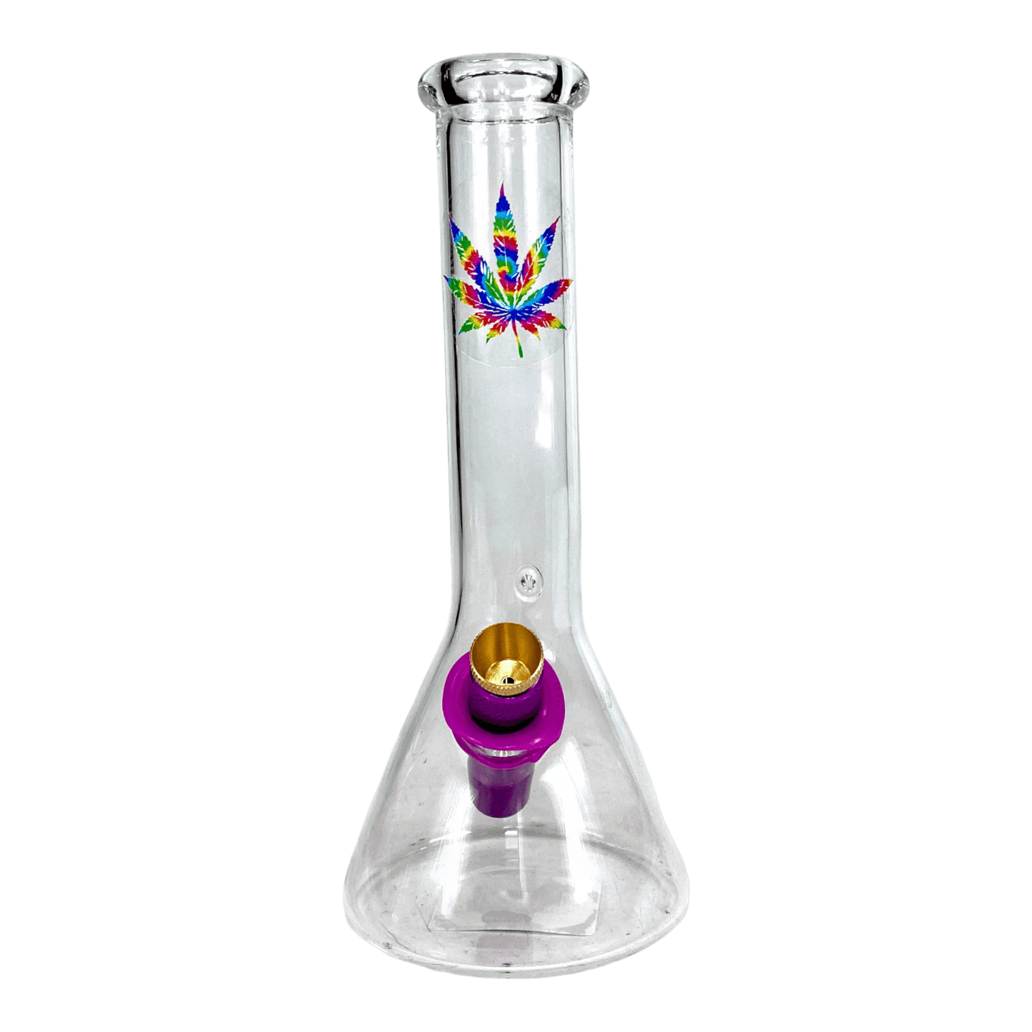 MWP Rainbow Leaf Bonza Beaker Bong 20cm - The Bong Baron