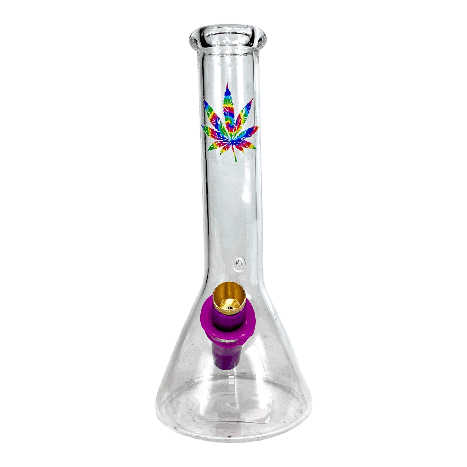 MWP Rainbow Leaf Bonza Beaker Bong 20cm - The Bong Baron