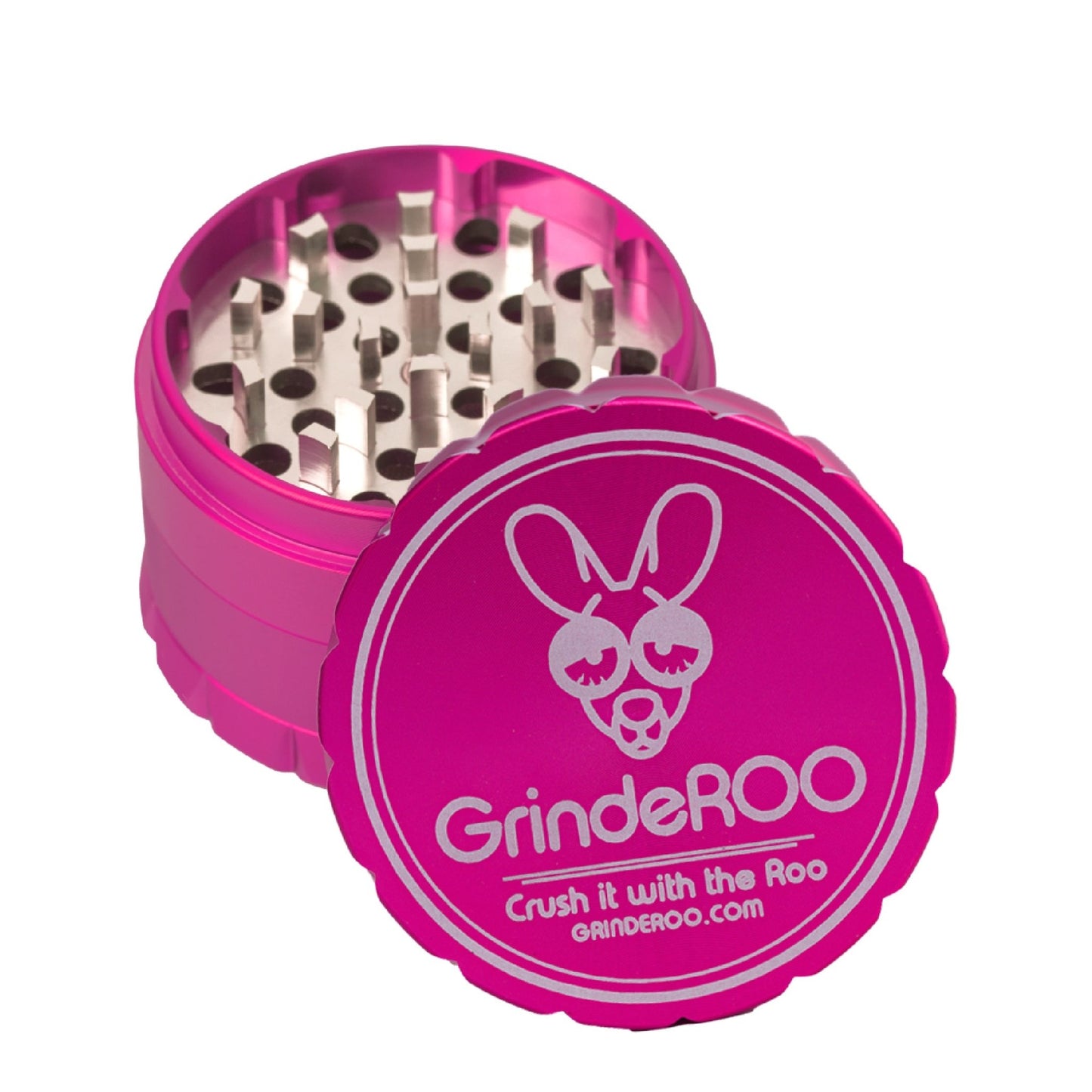 OG GrindeROO Premium 4pc 63mm Metal Herb Grinder - The Bong Baron