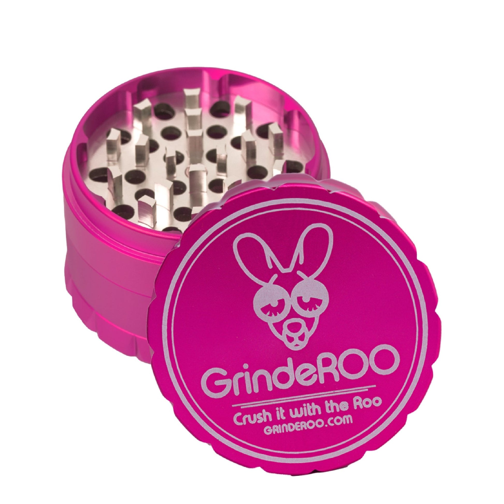 OG GrindeROO Premium 4pc 63mm Metal Herb Grinder - The Bong Baron