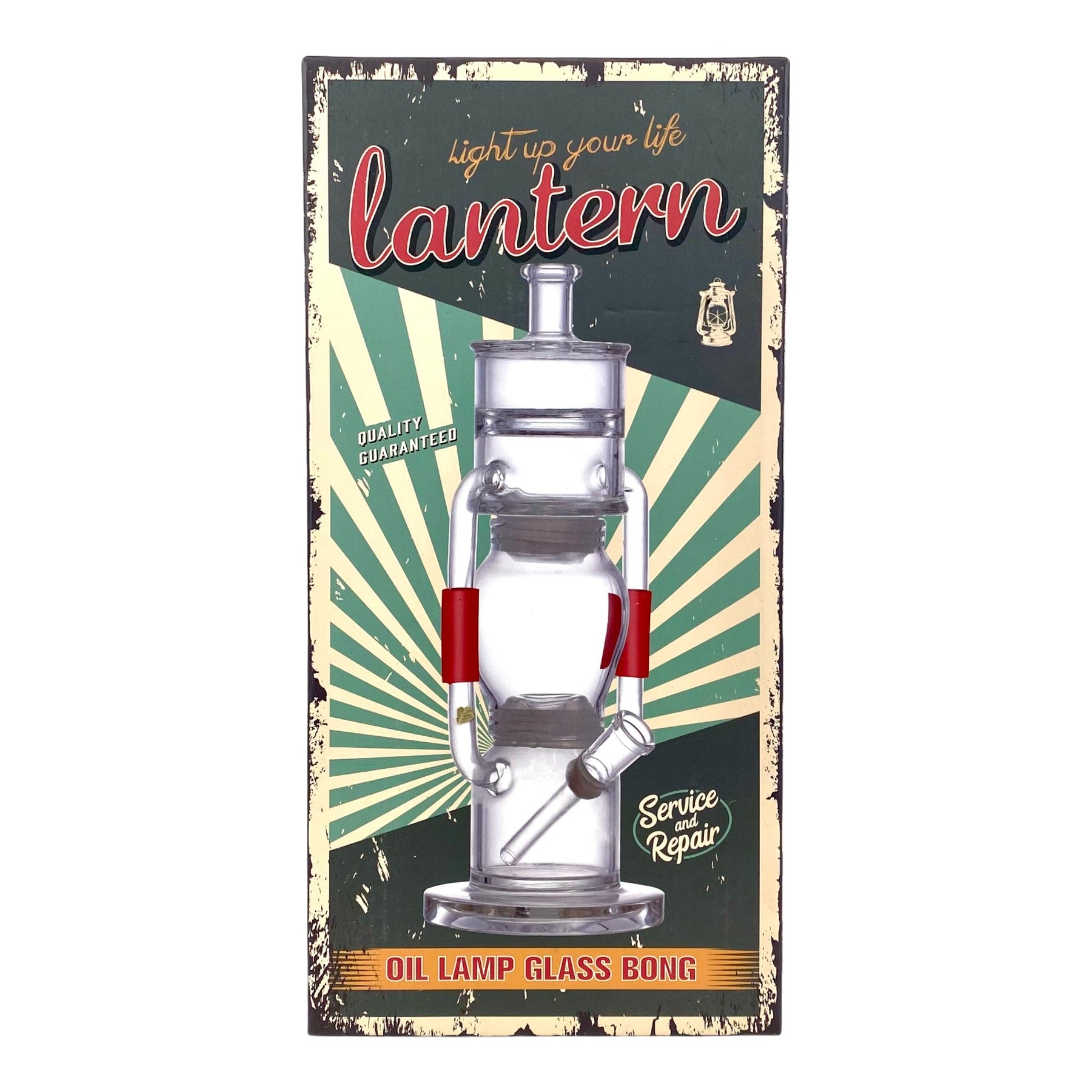 Oil Lamp Glass Bong 29cm - The Bong Baron