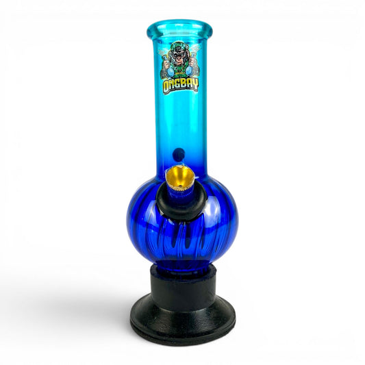 Ongbay Blue Ombre Twisted Bubble Bong 18cm - The Bong Baron
