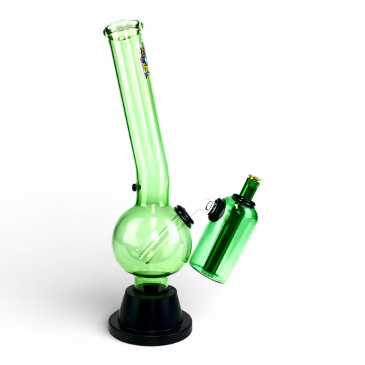 Ongbay Double Chamber Bubble Bong 36cm Green - The Bong Baron