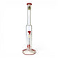 Ongbay Matrix Percolator Straight Tube Bong 40cm Red - The Bong Baron