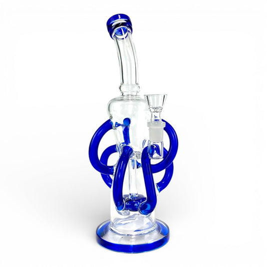 Orbit Drum Recycler Bong 32cm Blue - The Bong Baron