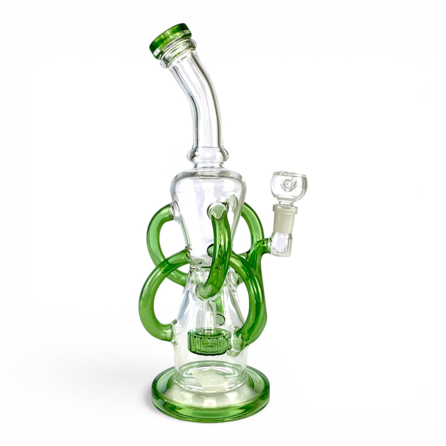 Orbit Drum Recycler Bong 32cm Green - The Bong Baron