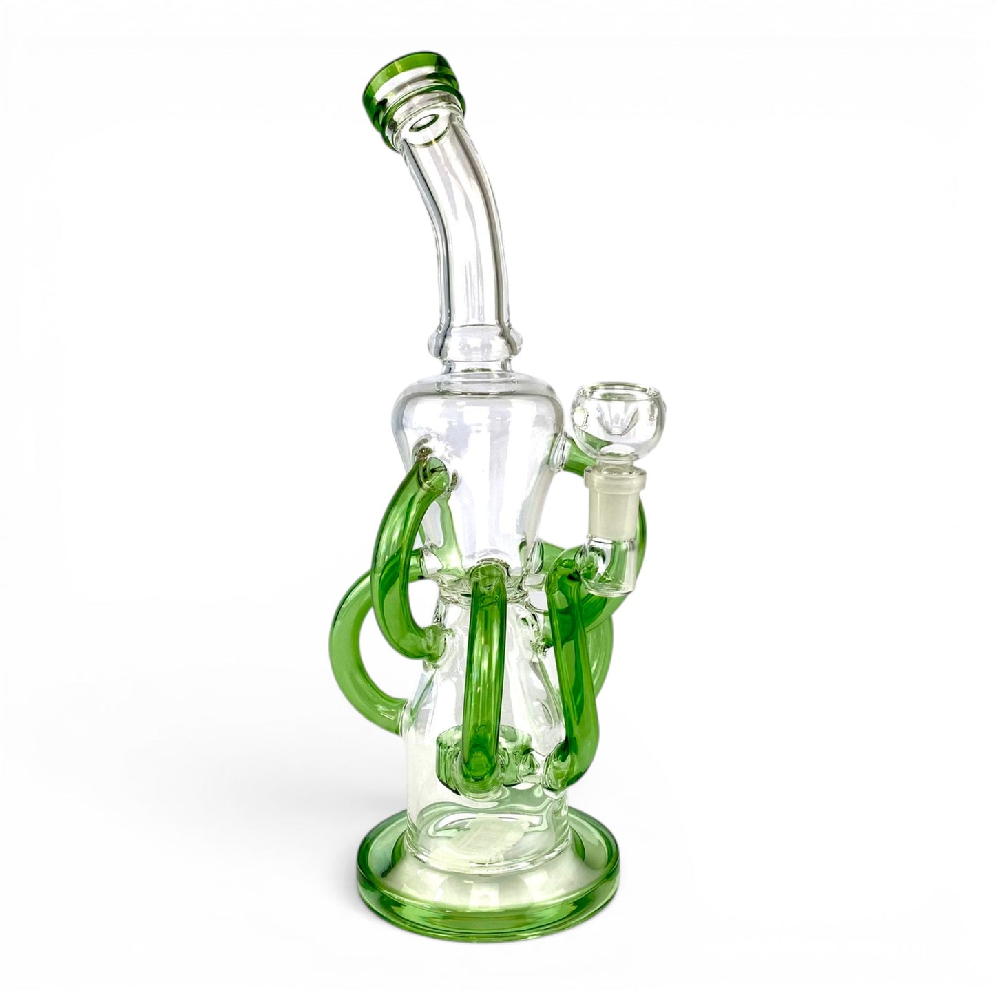 Orbit Drum Recycler Bong 32cm Green - The Bong Baron